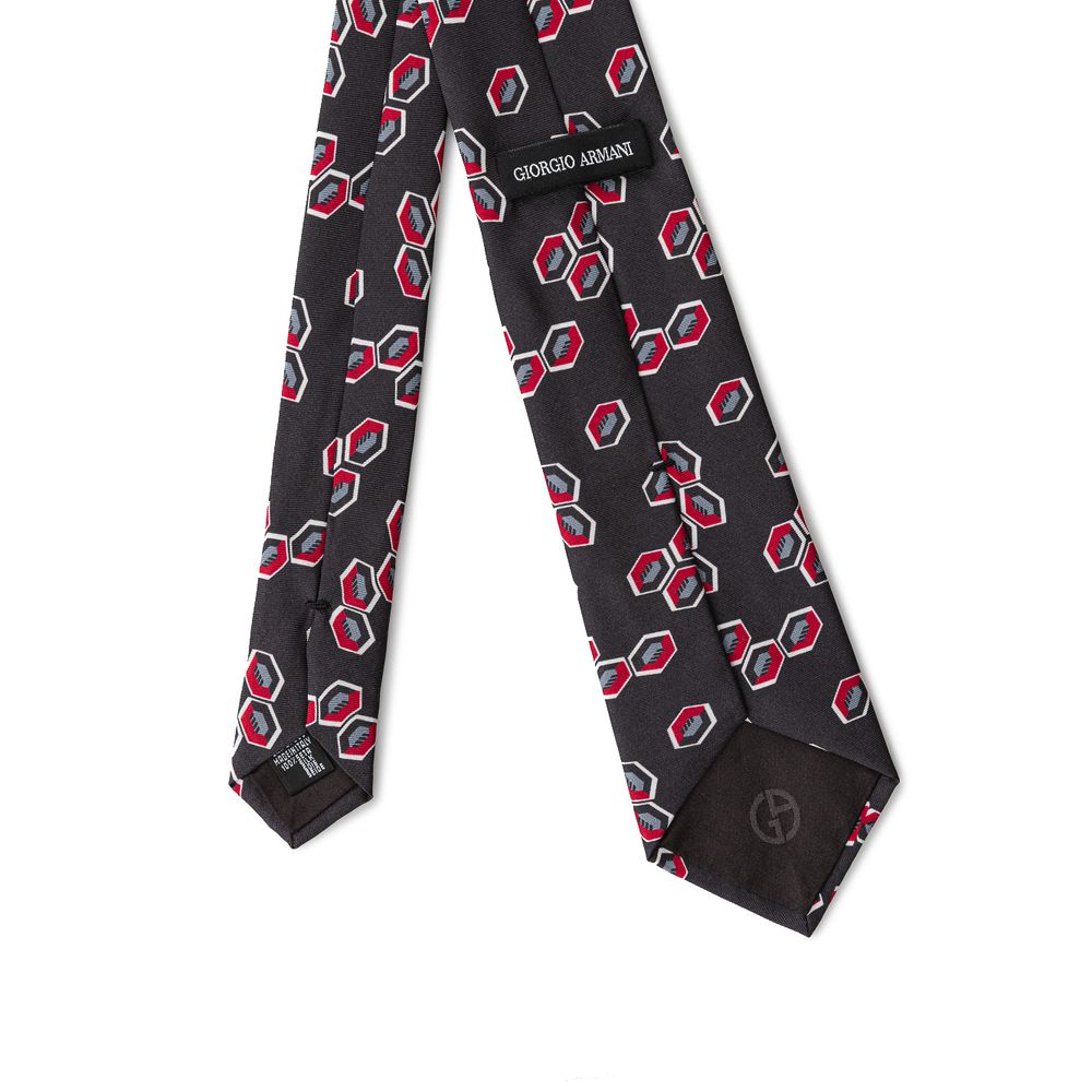 Giorgio Armani Graue Seidenkrawatten und Fliege