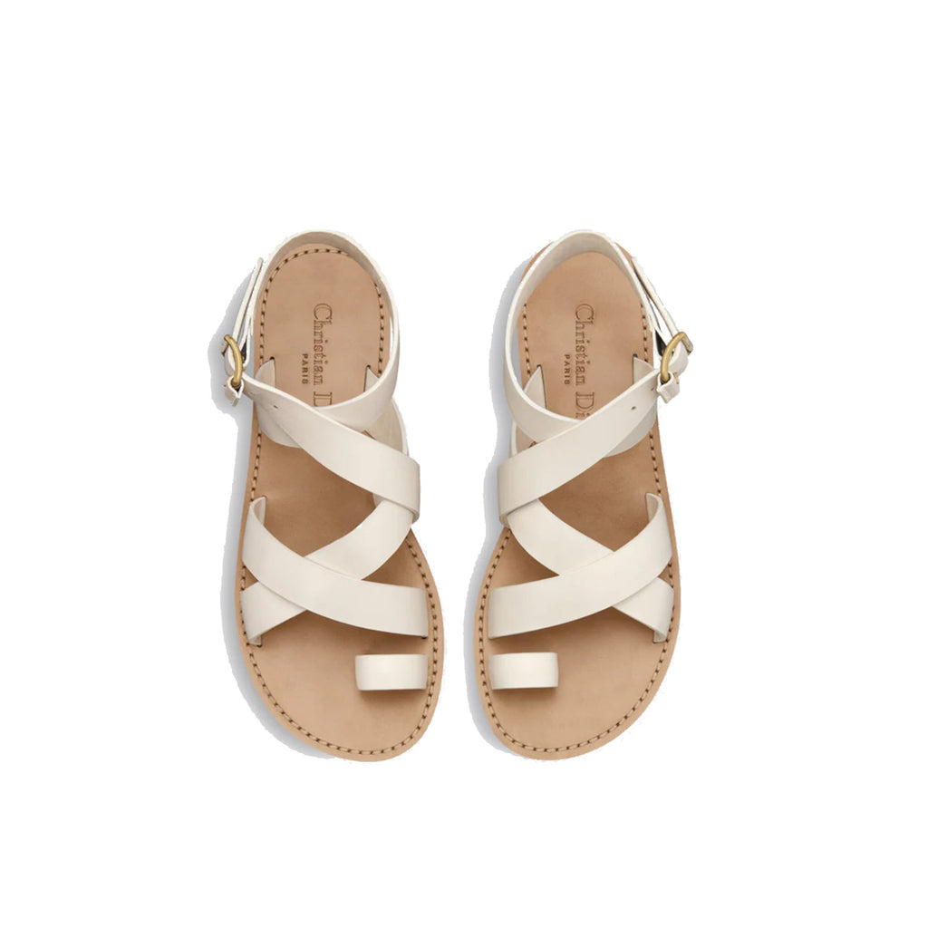 Dior Sun Leather Flat Sandals