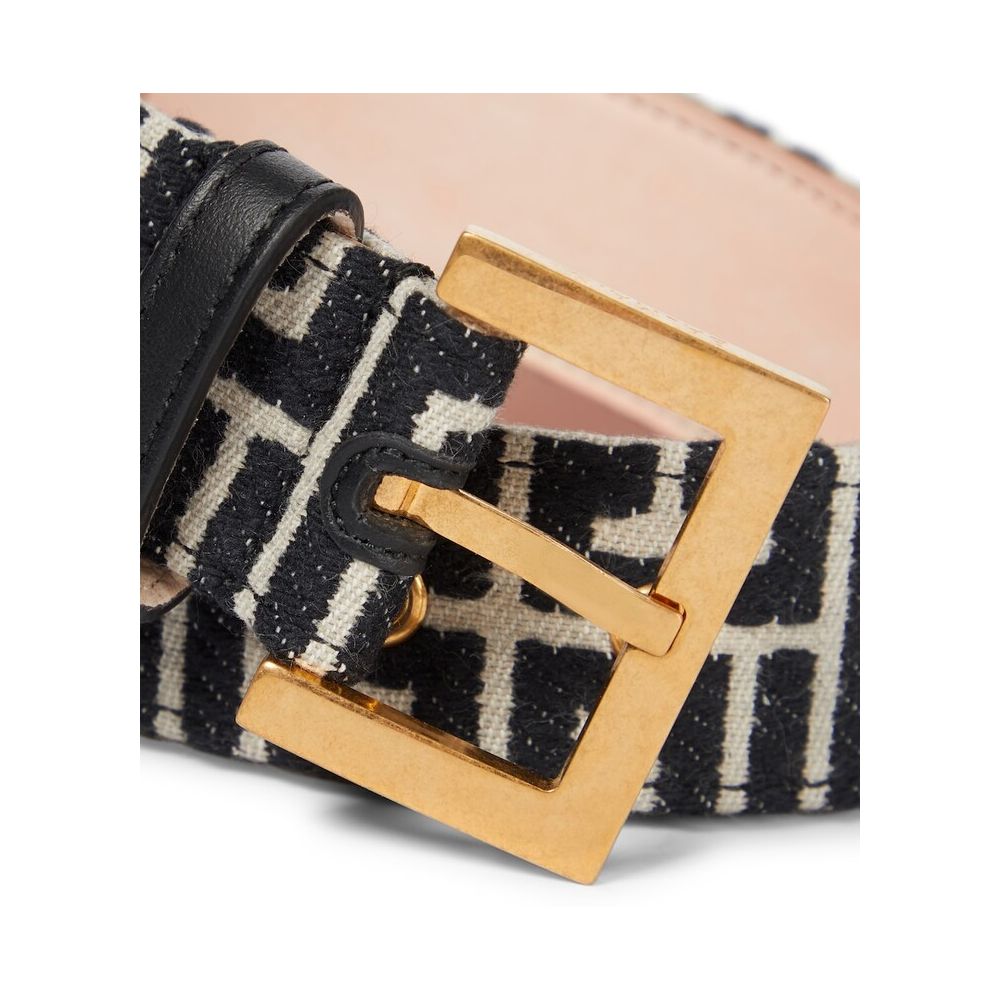 Balmain Schwarzer Ledergürtel