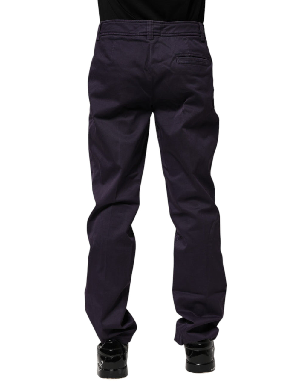 Pantalon droit décontracté taille moyenne violet foncé Incotex