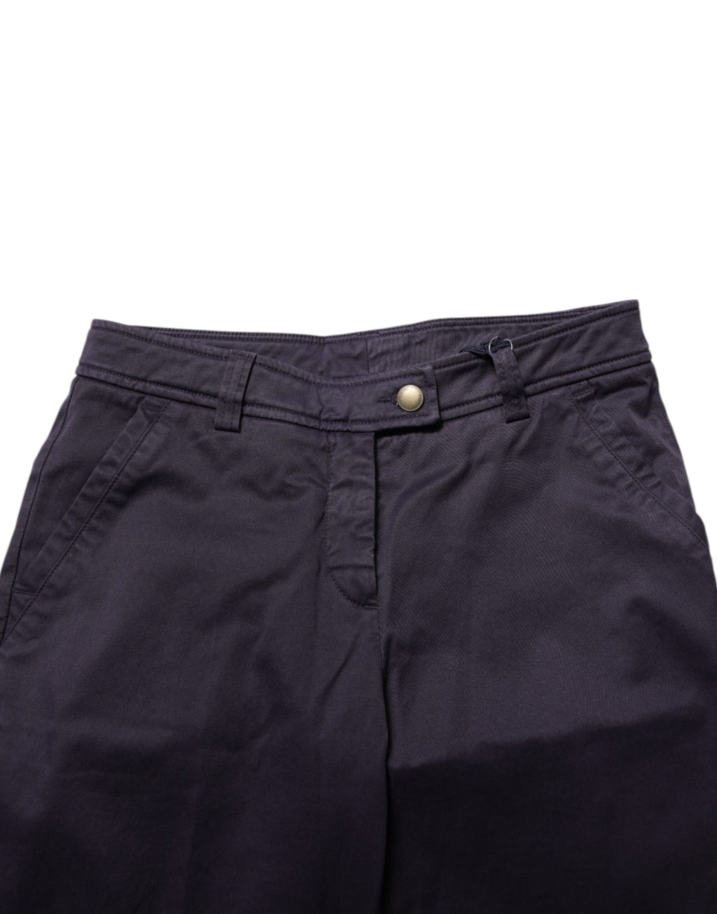 Pantalon droit décontracté taille moyenne violet foncé Incotex