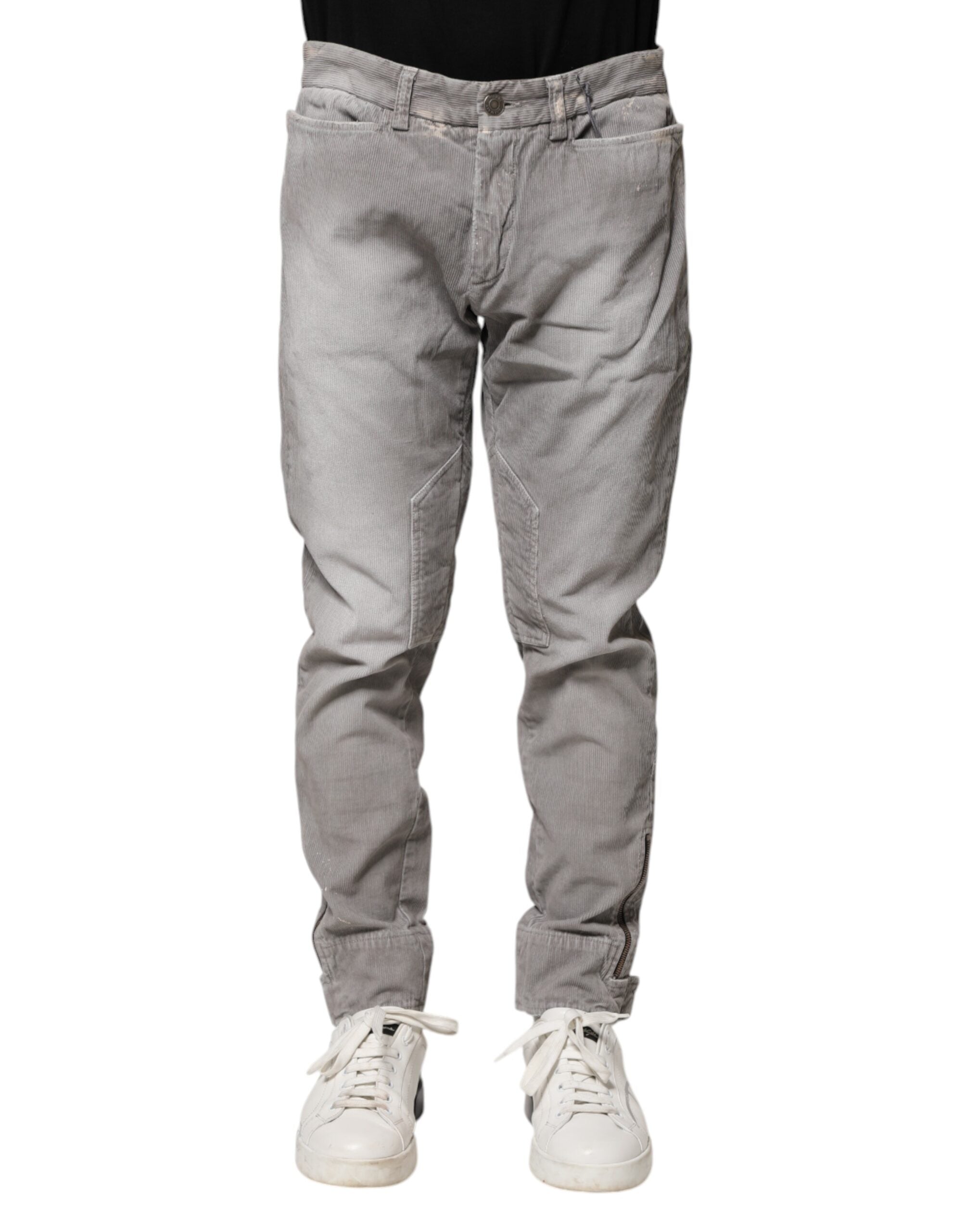 Jean skinny délavé gris clair Balmain pour homme