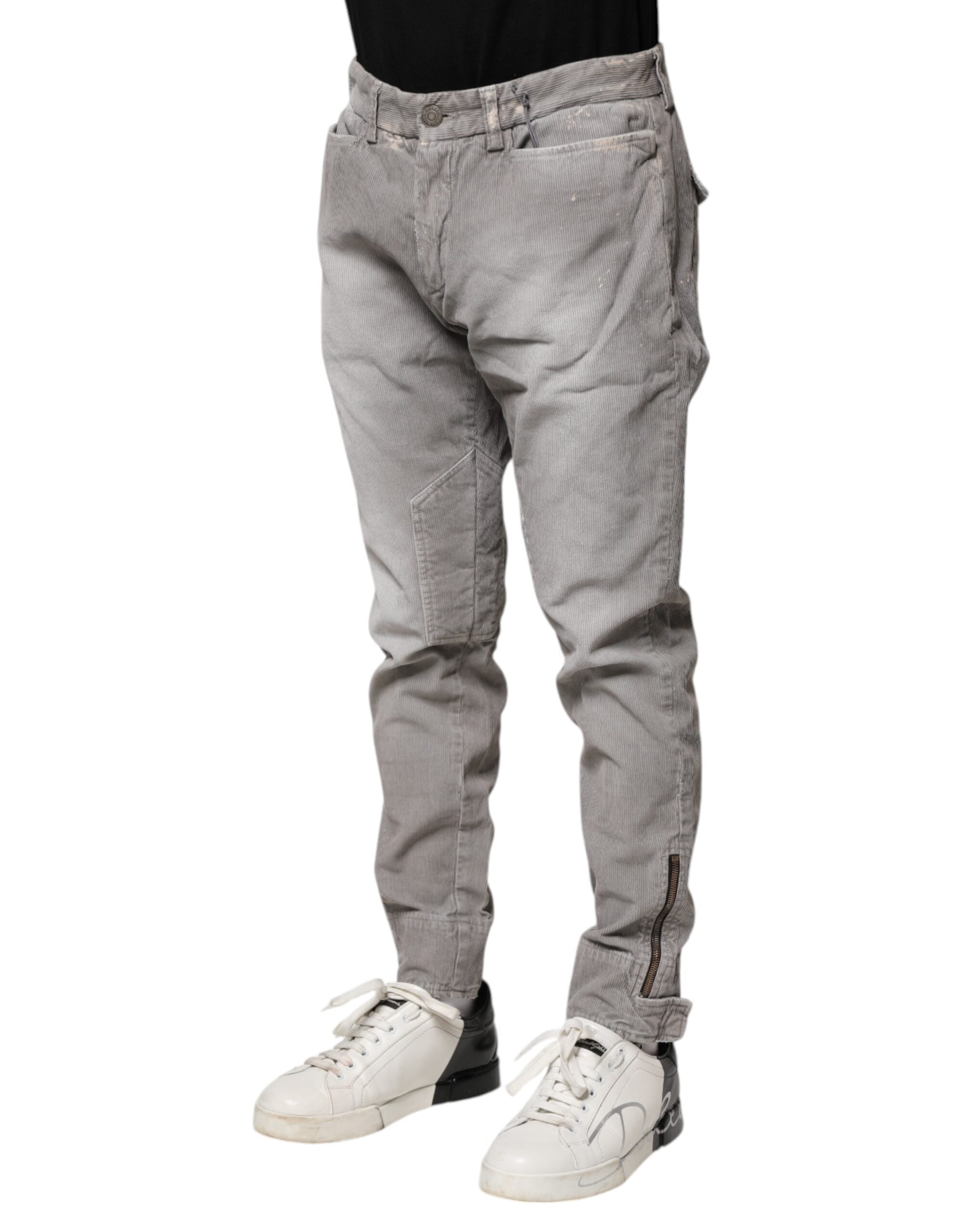 Jean skinny délavé gris clair Balmain pour homme