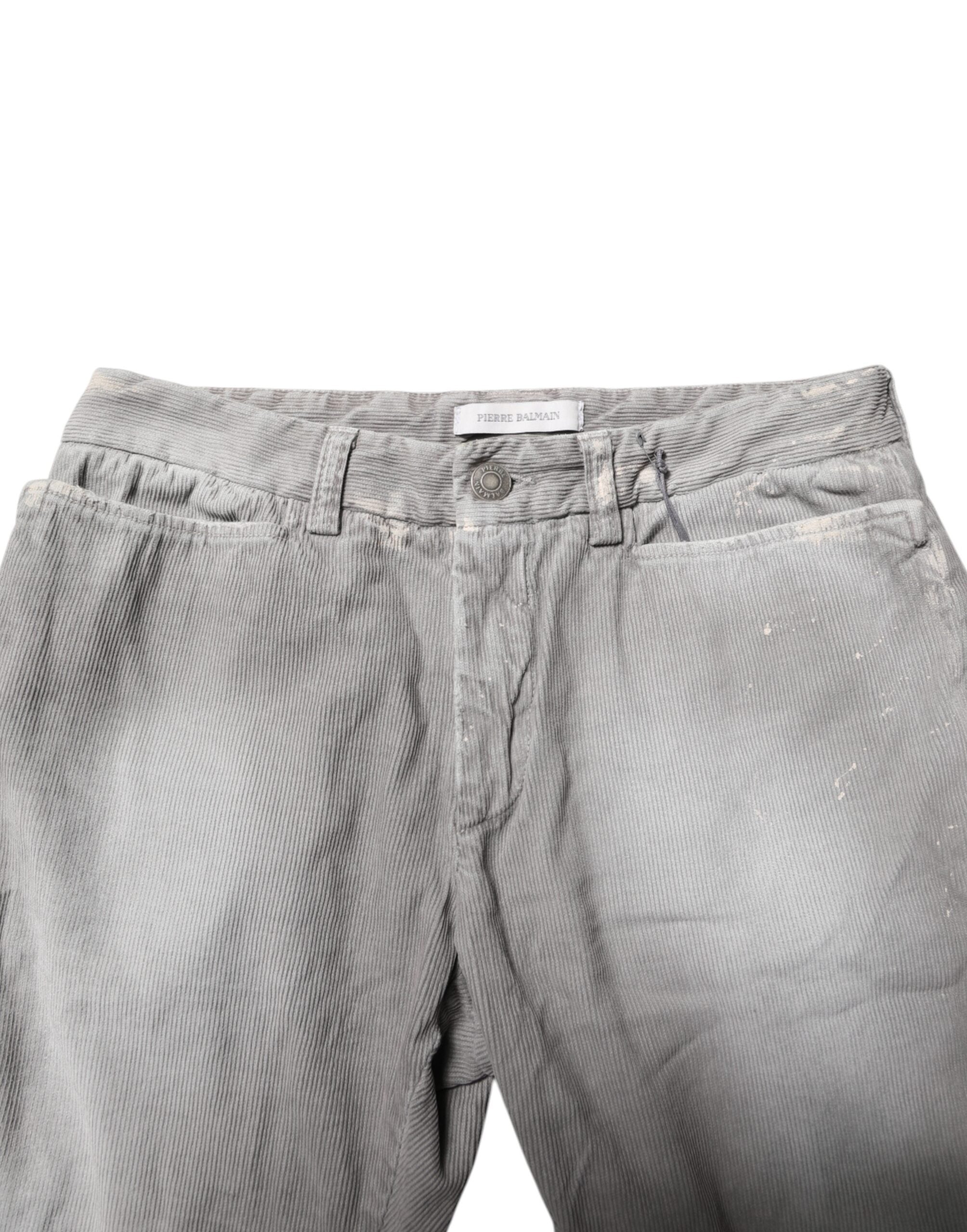 Jean skinny délavé gris clair Balmain pour homme