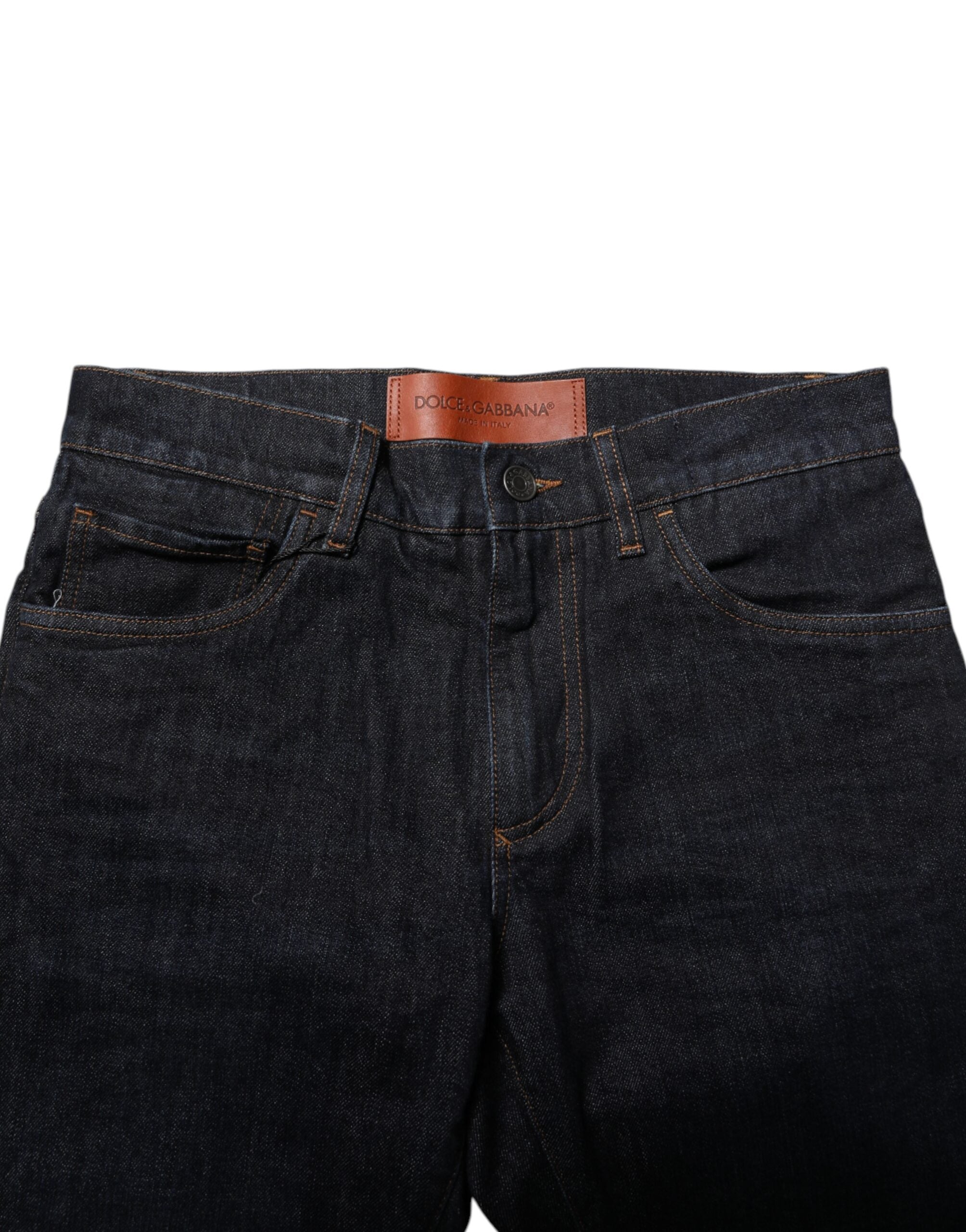 Jean skinny en coton noir Dolce &amp; Gabbana pour homme