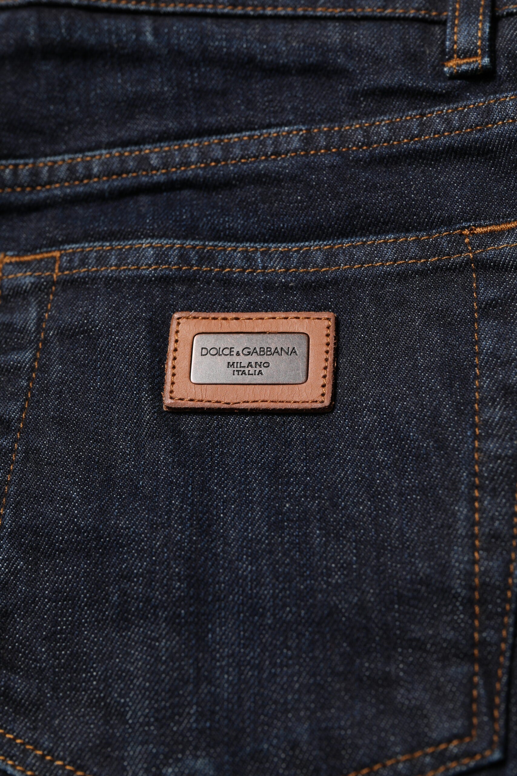 Jean skinny en coton noir Dolce &amp; Gabbana pour homme