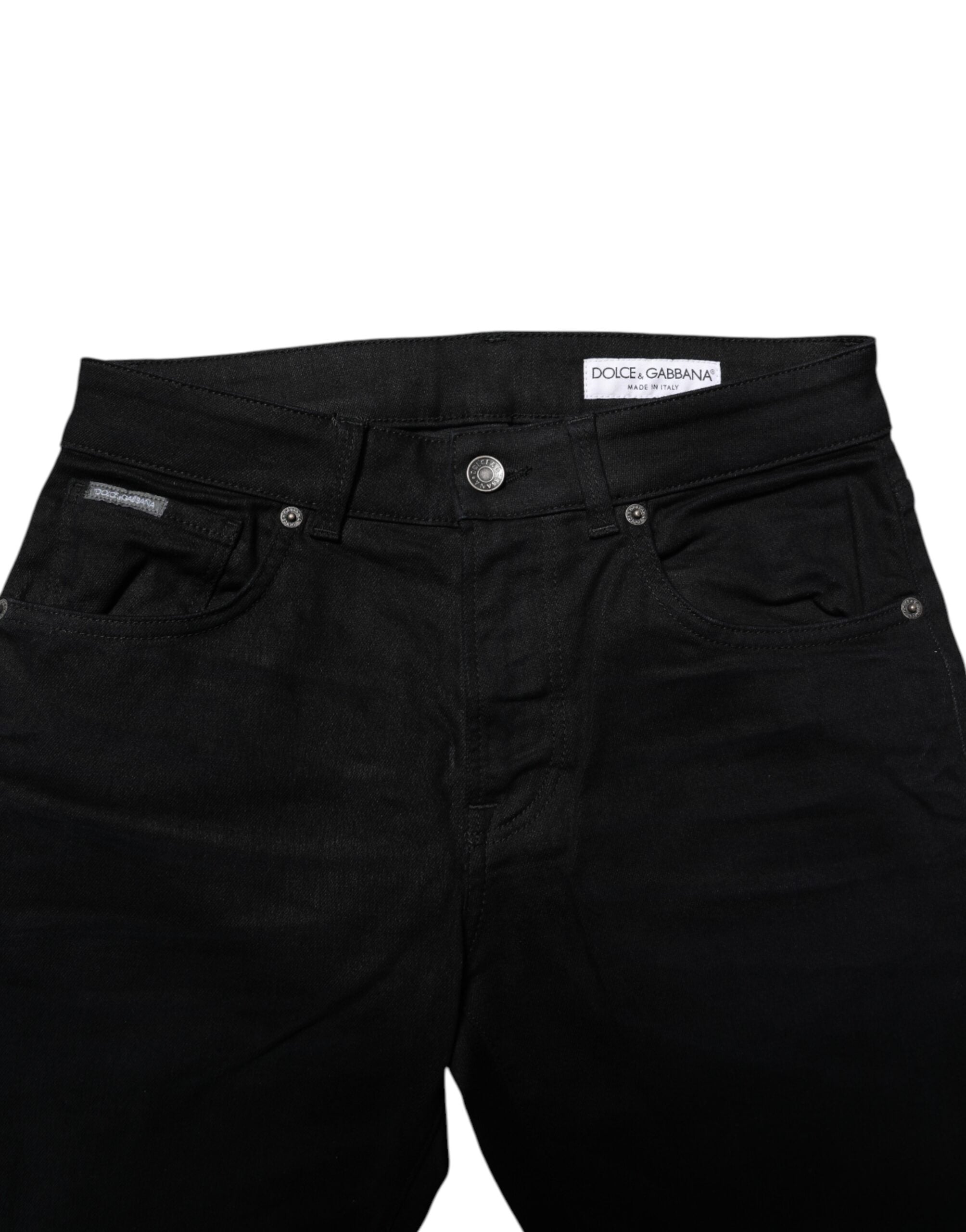 Jean skinny en coton noir Dolce &amp; Gabbana