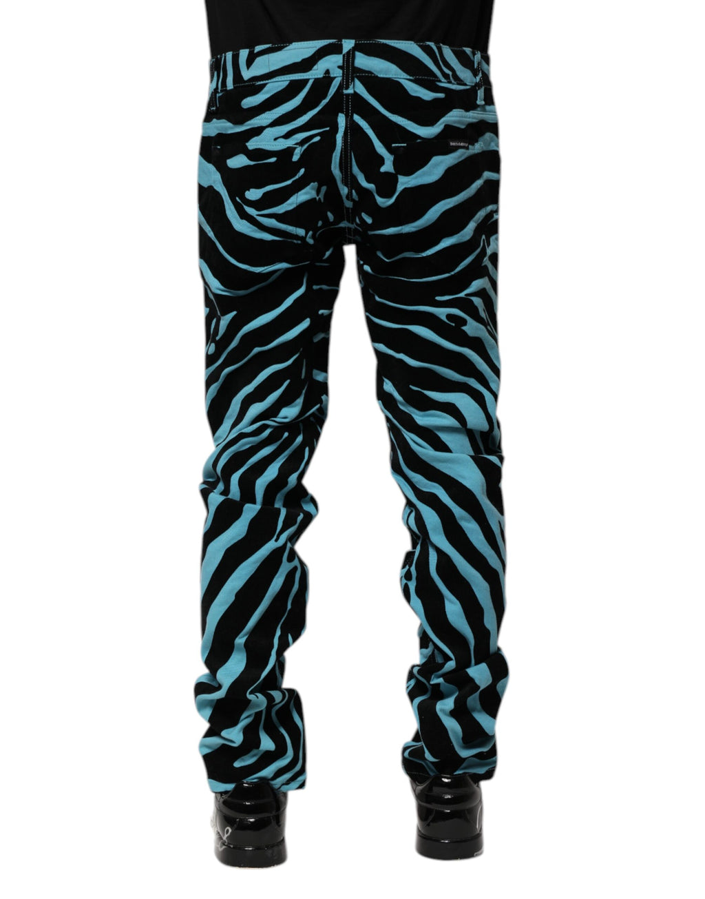 Jean skinny à rayures bleues et noires Dolce &amp; Gabbana