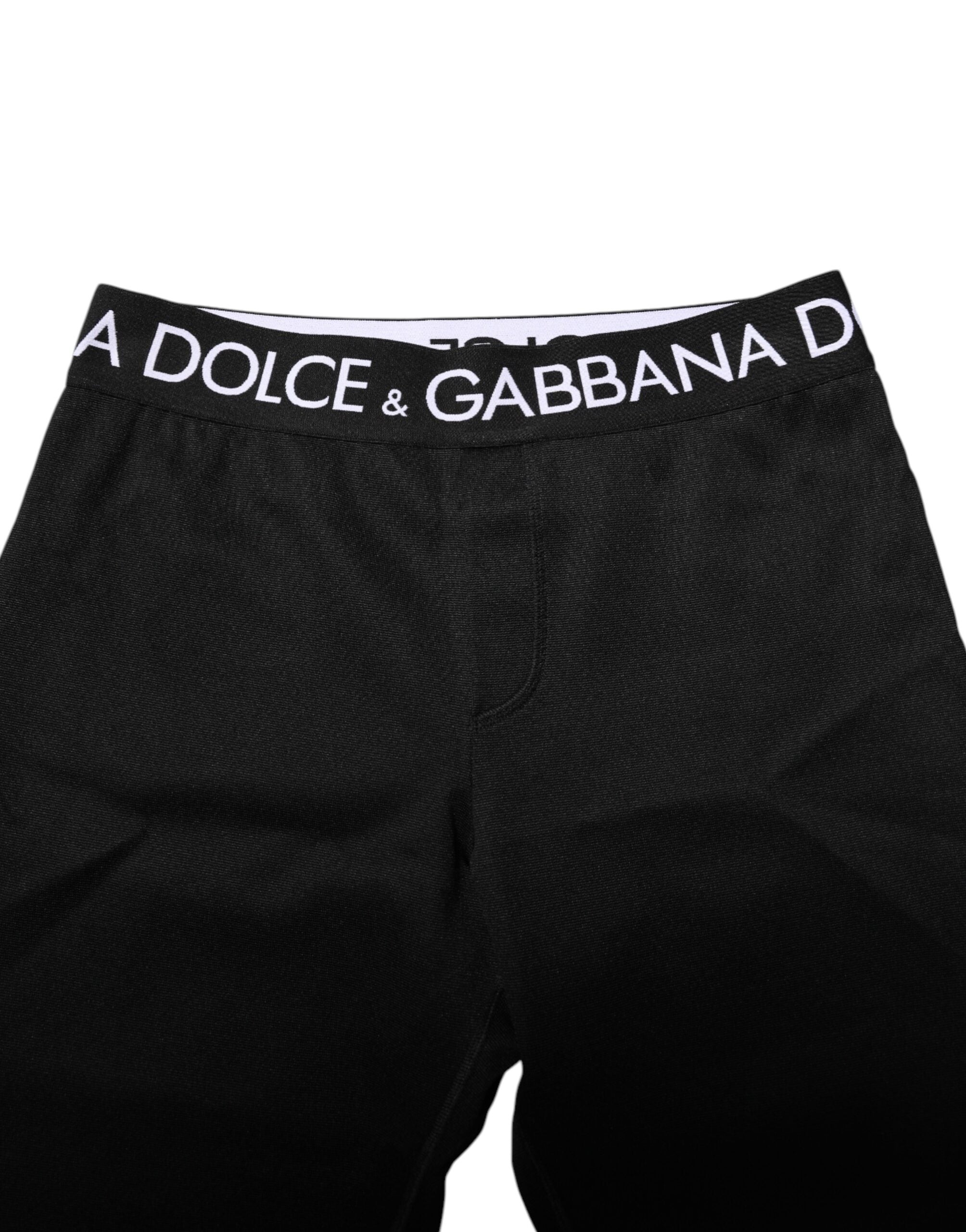 Pantalon de jogging skinny en nylon noir Dolce &amp; Gabbana pour homme