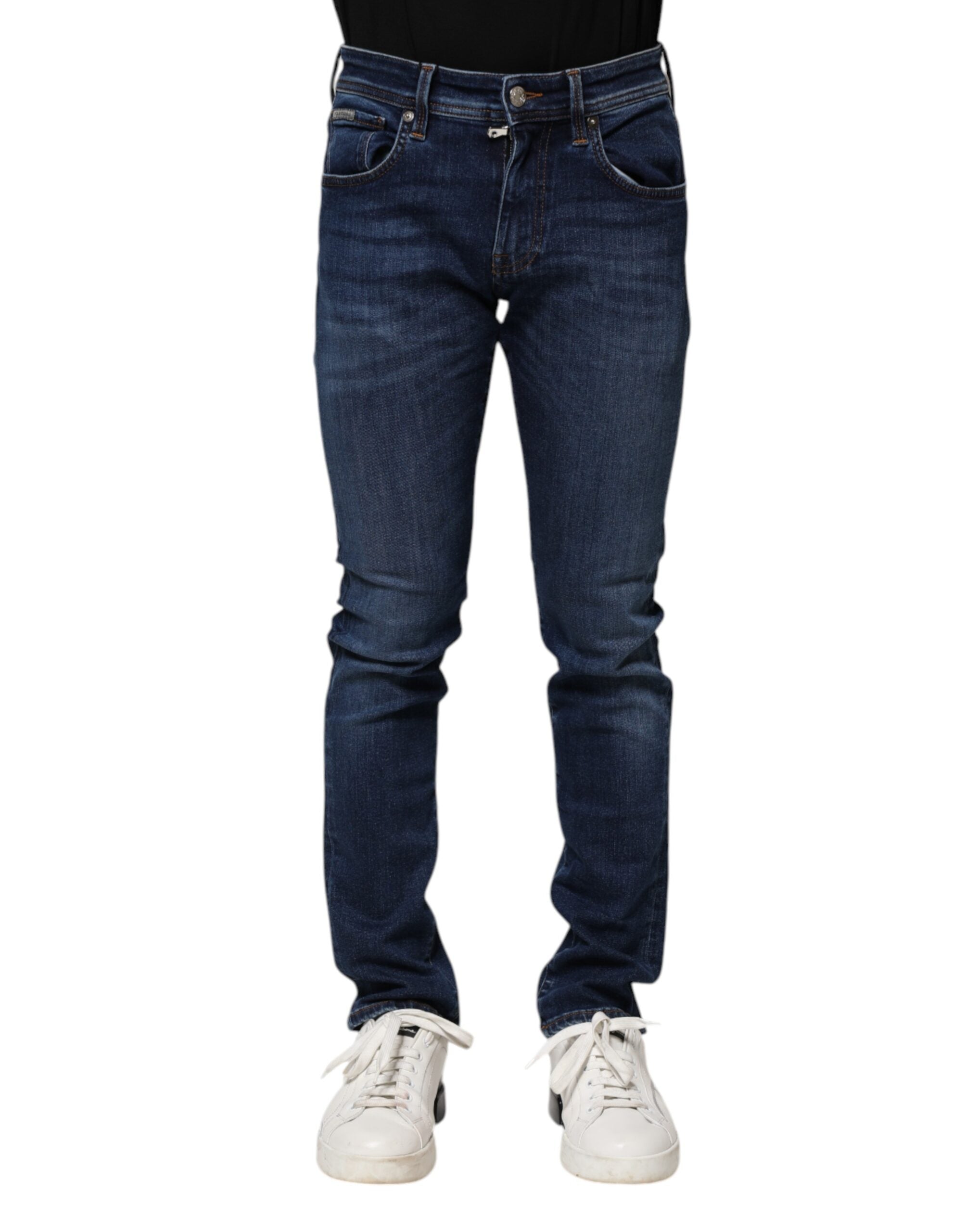 Jean skinny en coton bleu foncé Dolce &amp; Gabbana