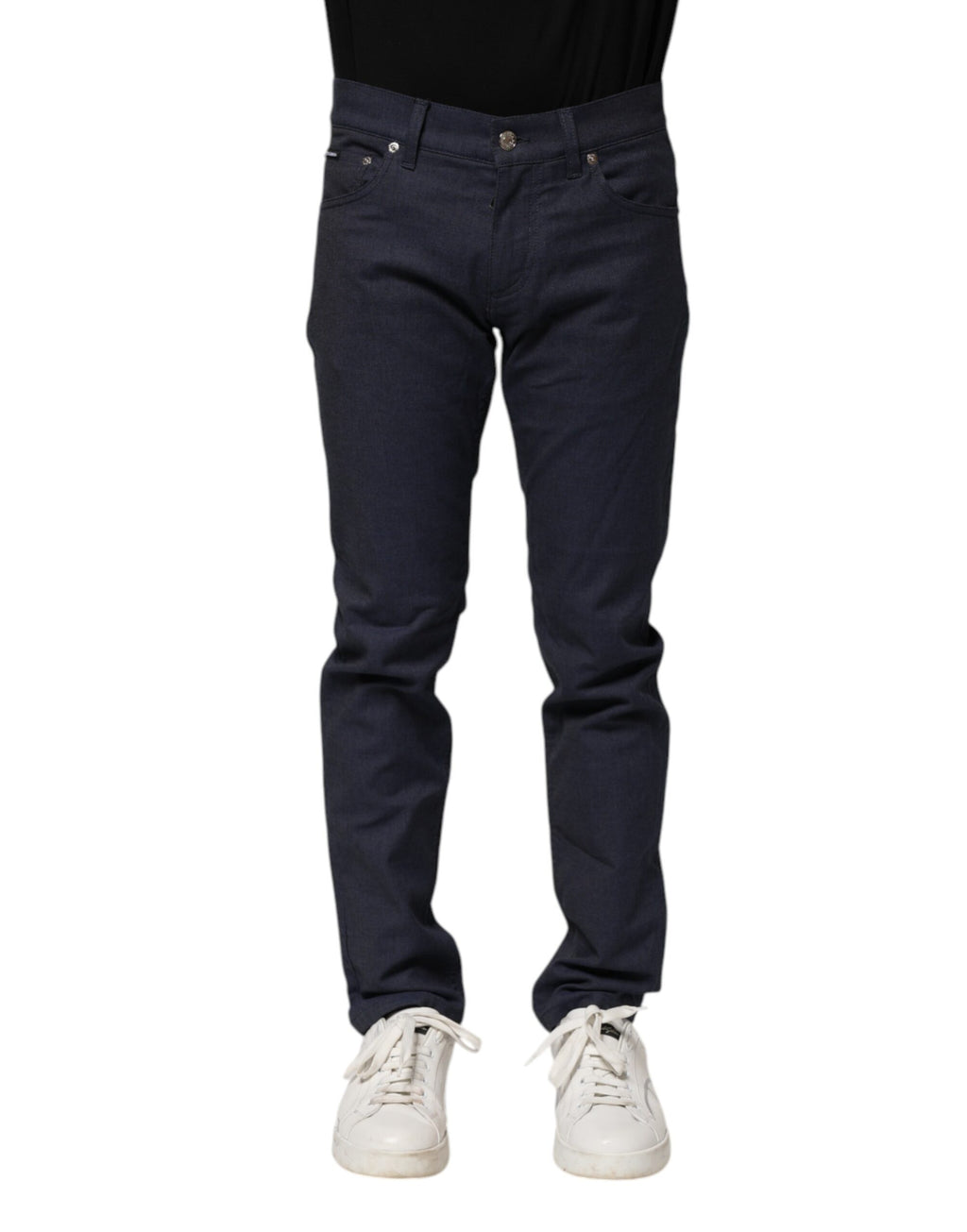 Jean skinny en coton bleu foncé Dolce &amp; Gabbana