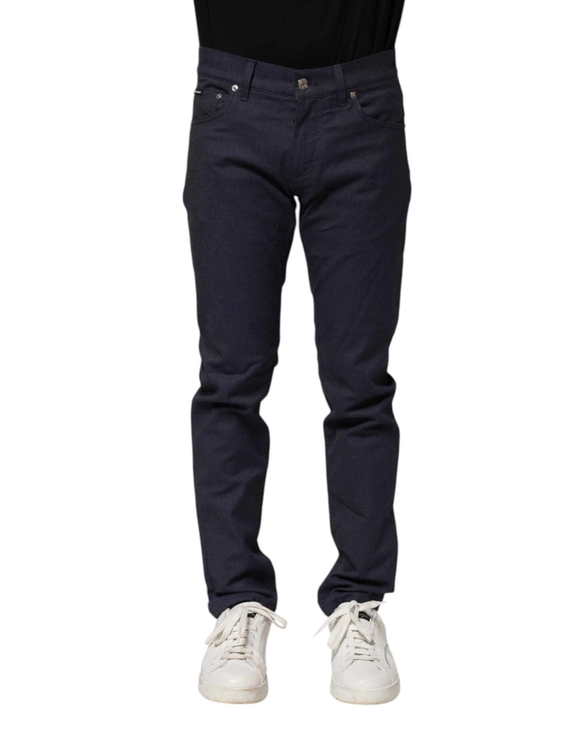 Jean skinny en coton bleu foncé Dolce &amp; Gabbana