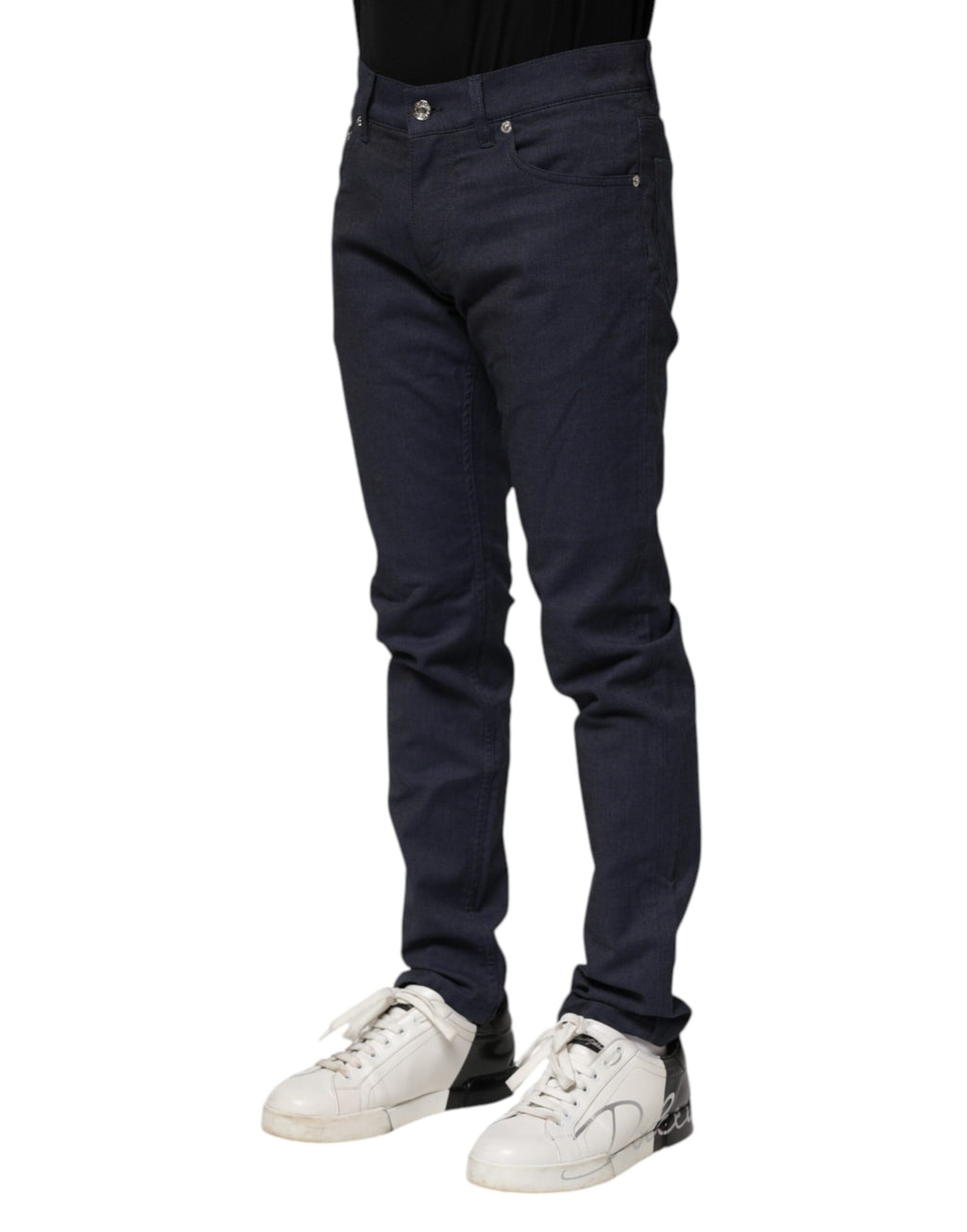 Jean skinny en coton bleu foncé Dolce &amp; Gabbana