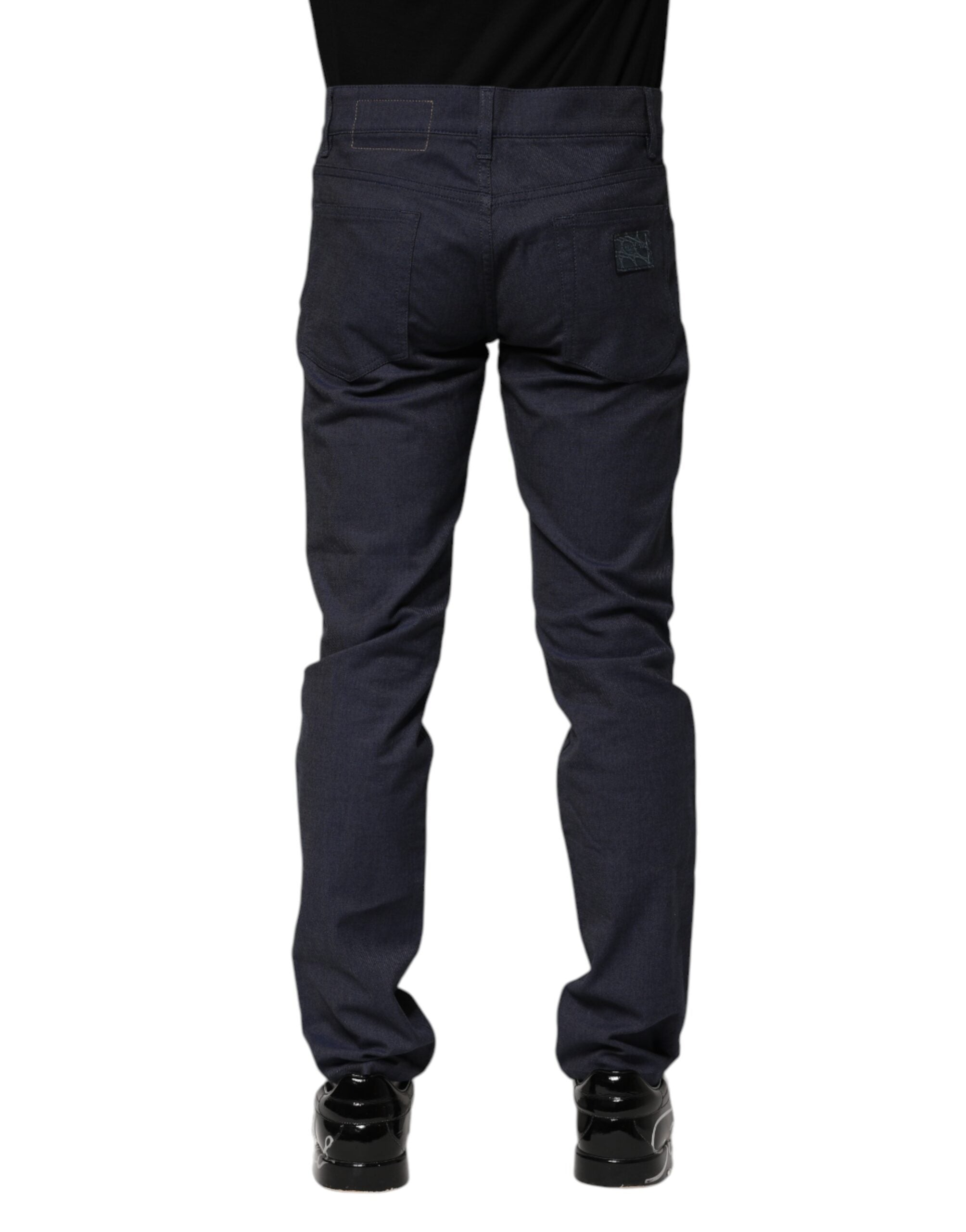 Jean skinny en coton bleu foncé Dolce &amp; Gabbana