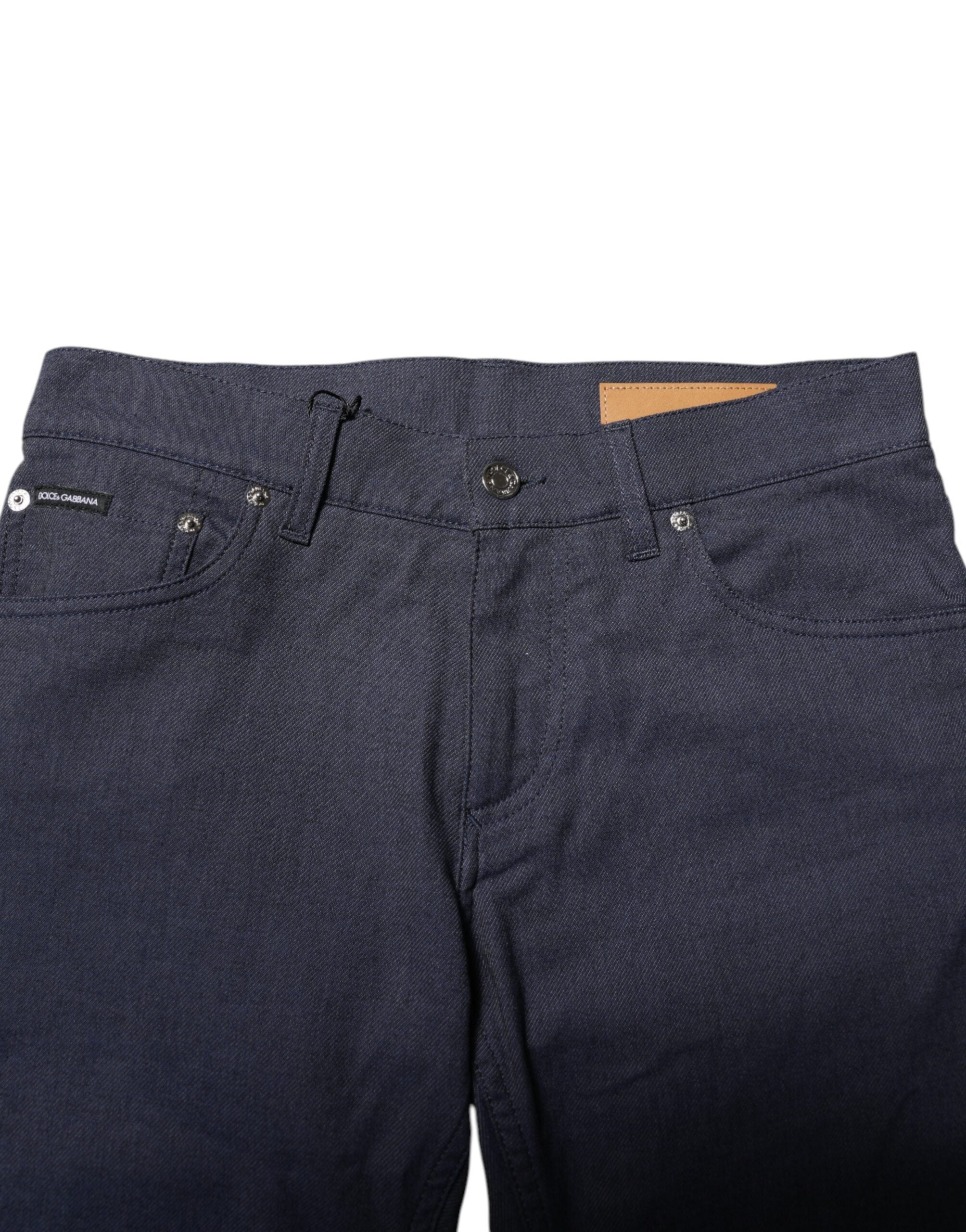 Jean skinny en coton bleu foncé Dolce &amp; Gabbana
