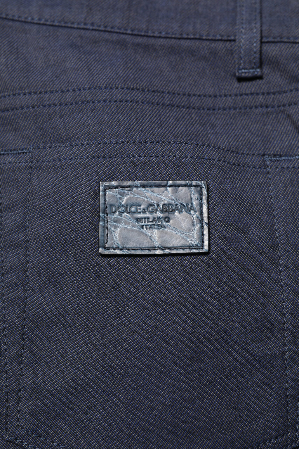 Jean skinny en coton bleu foncé Dolce &amp; Gabbana