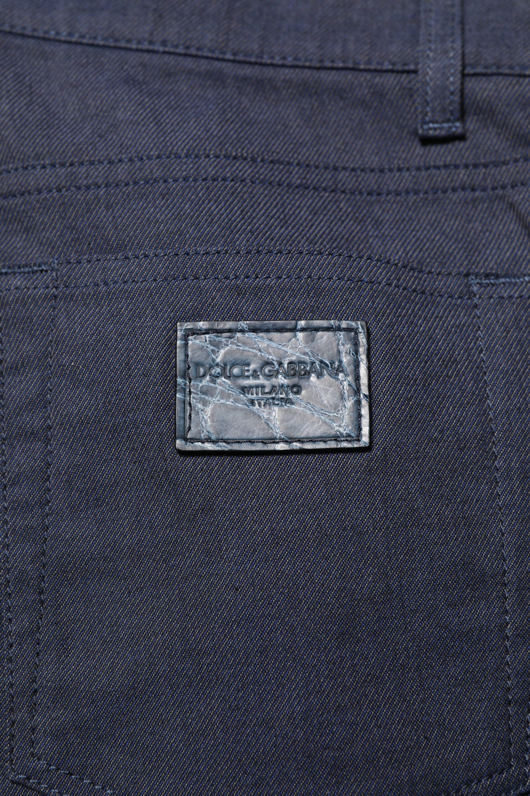 Jean skinny en coton bleu foncé Dolce &amp; Gabbana