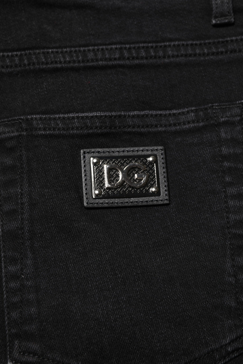 Jean skinny en coton noir Dolce &amp; Gabbana pour homme