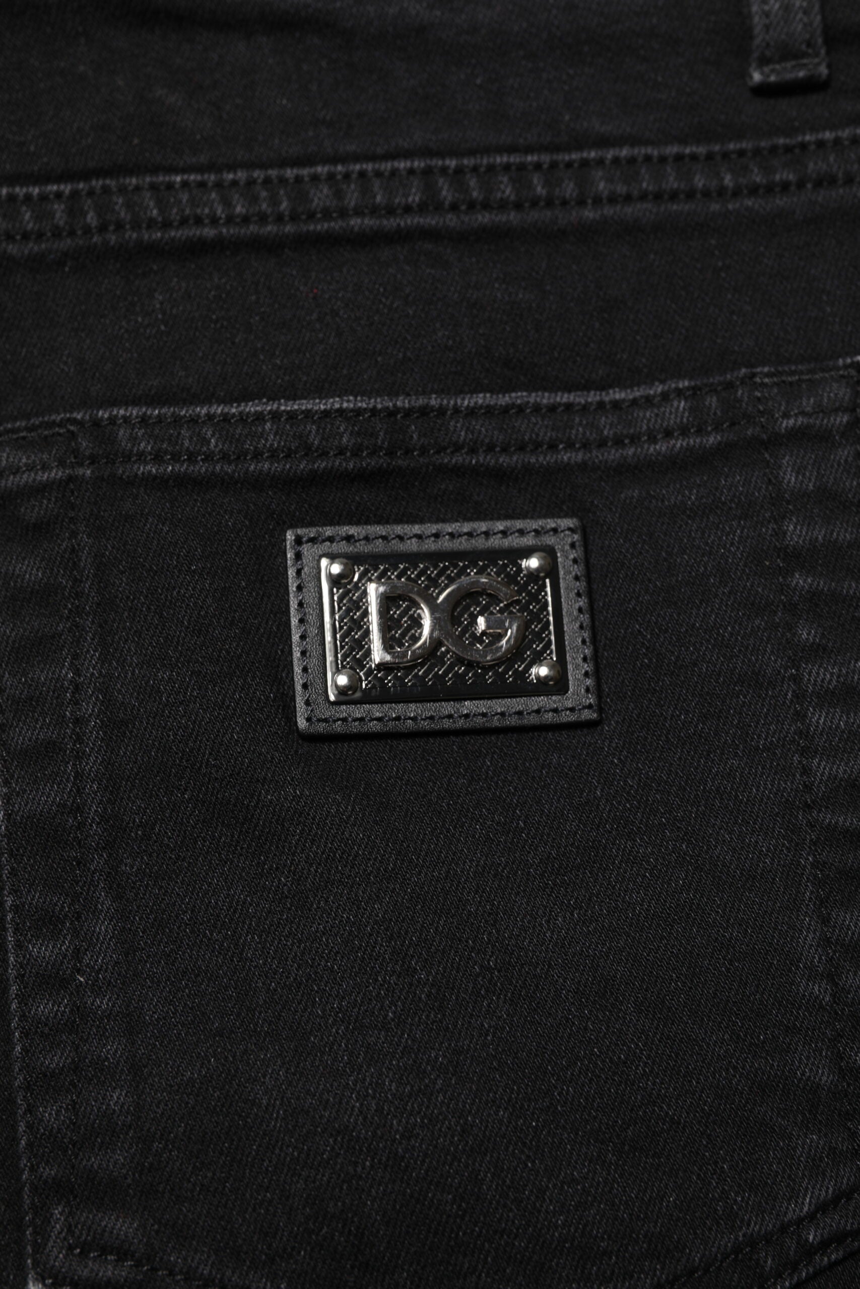 Jean skinny en coton noir Dolce &amp; Gabbana pour homme