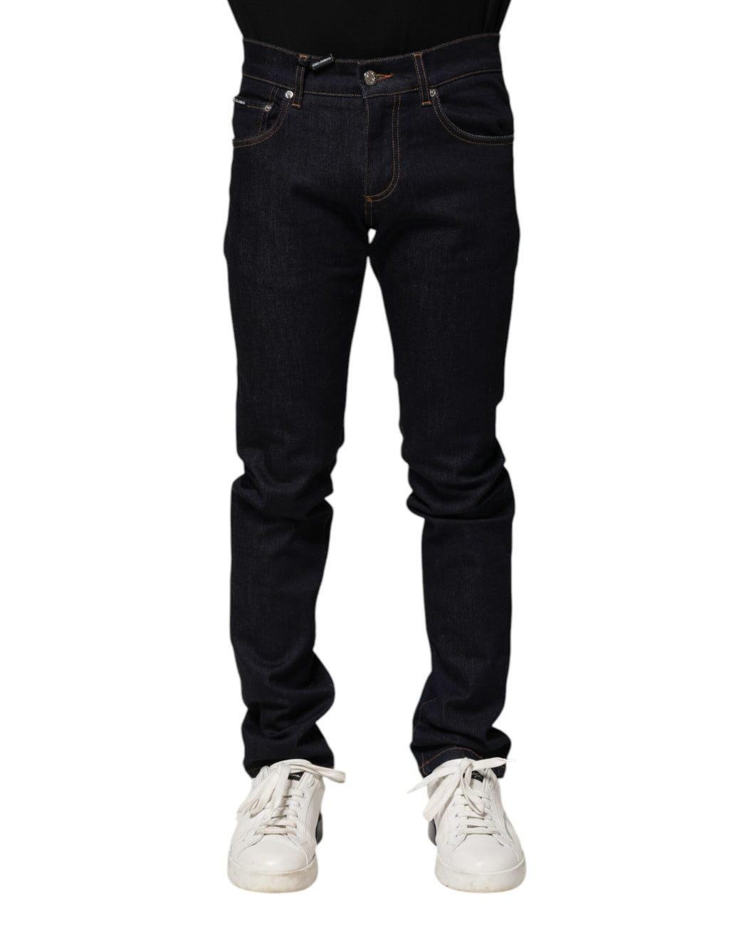 Jean skinny en coton noir Dolce &amp; Gabbana pour homme