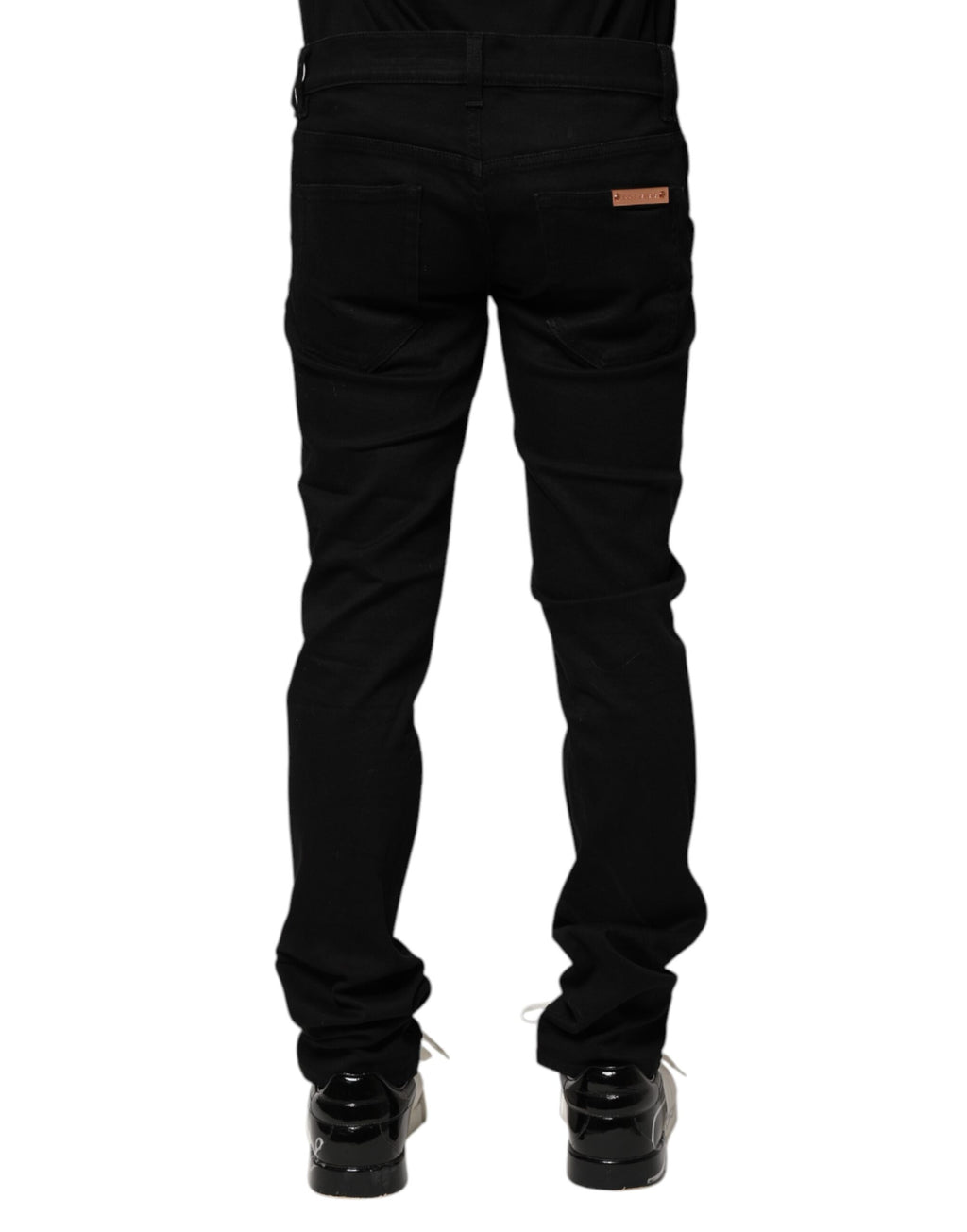 Jean skinny en coton noir Dolce &amp; Gabbana pour homme