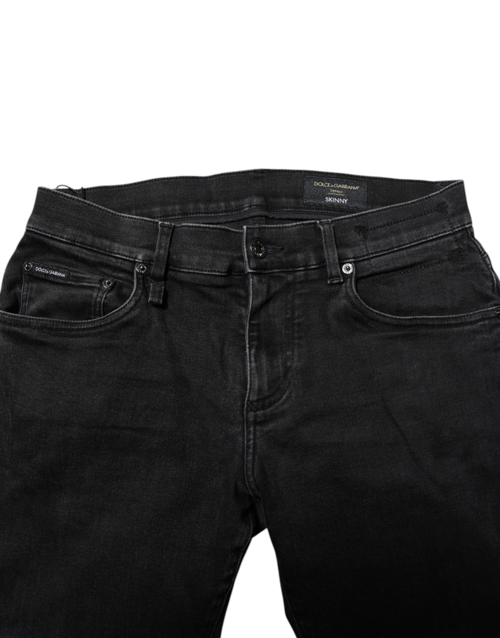 Jean skinny en coton noir Dolce &amp; Gabbana pour homme