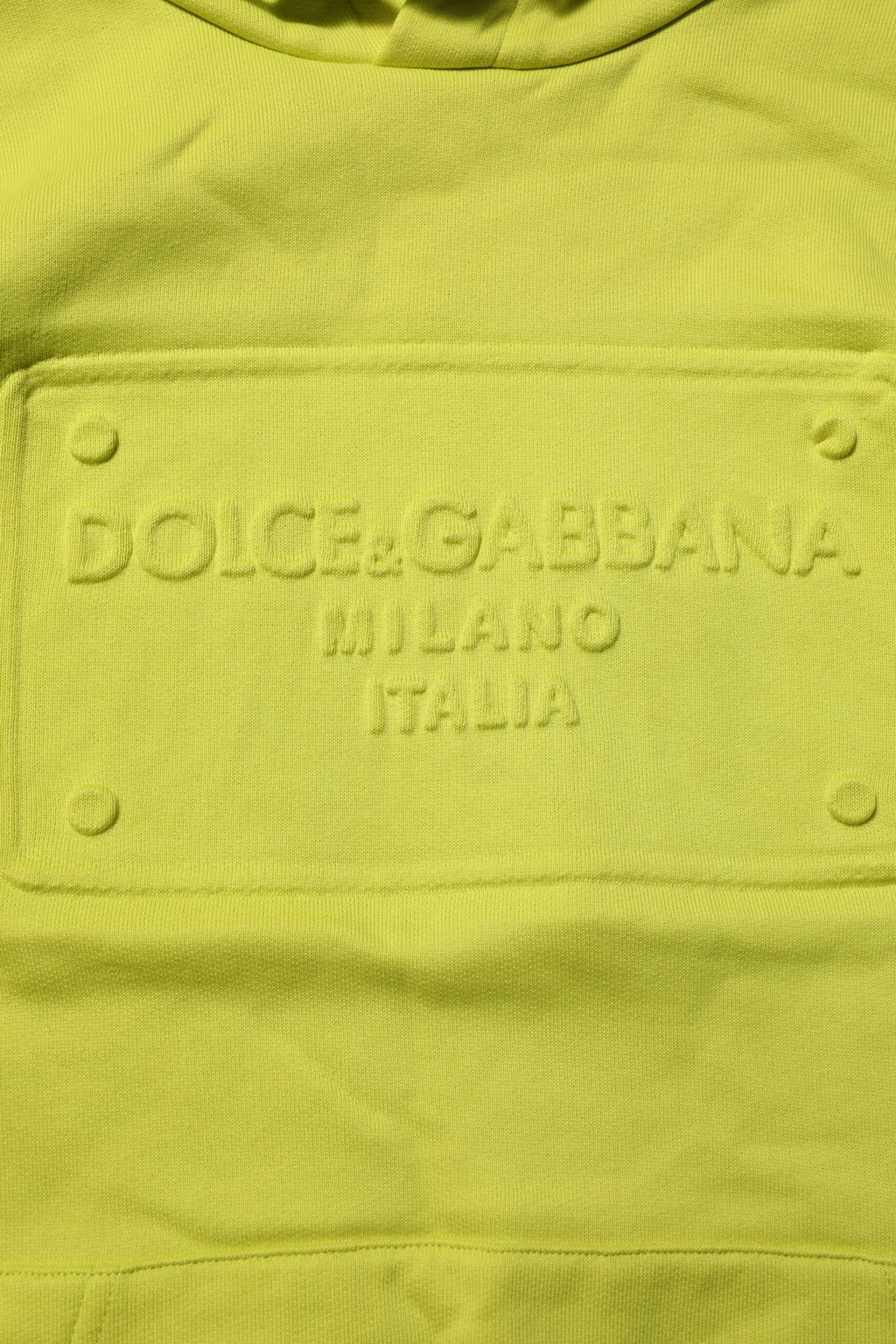 Sweat-shirt à capuche en coton vert Dolce &amp; Gabbana avec logo