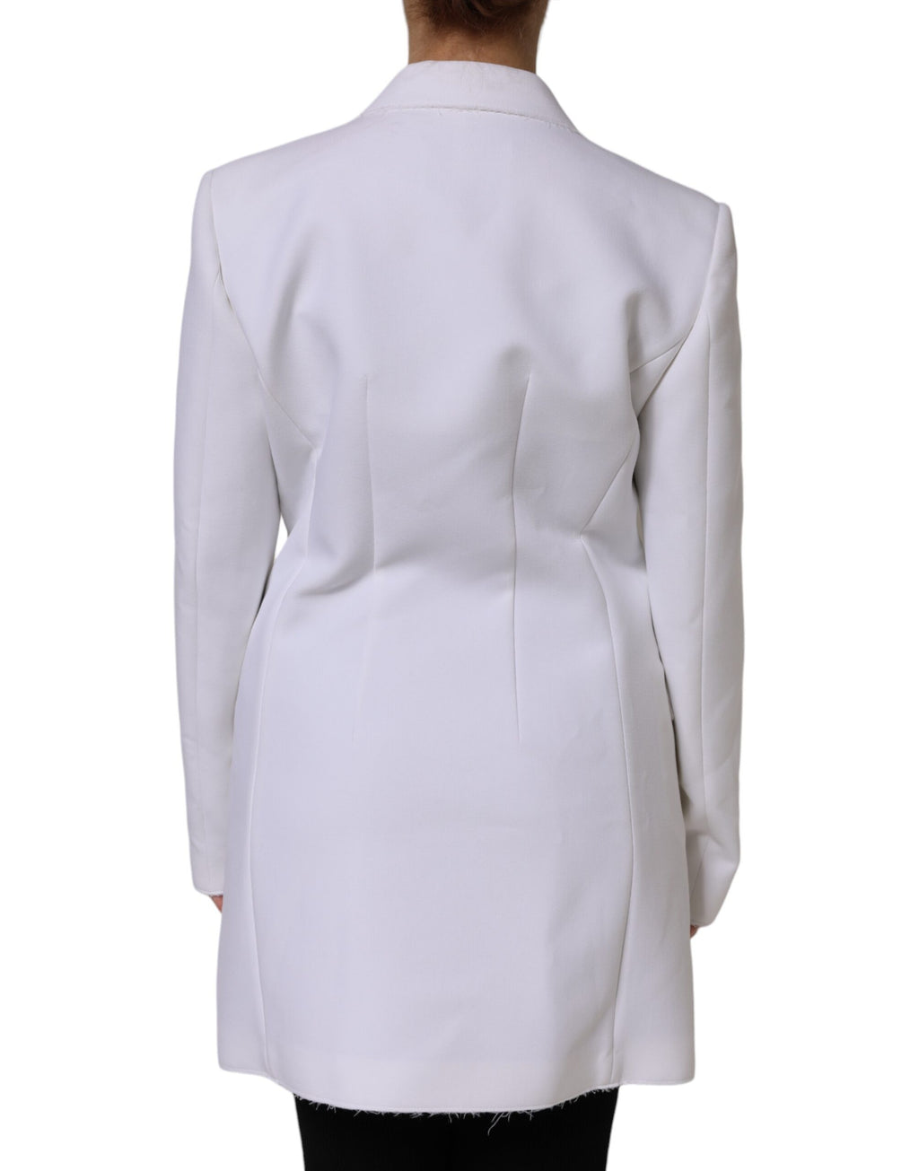 Veste portefeuille à volants et manches longues en polyester blanc MSGM