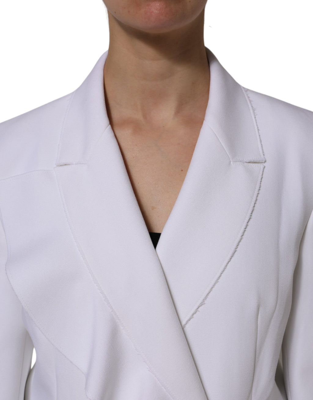 Veste portefeuille à volants et manches longues en polyester blanc MSGM
