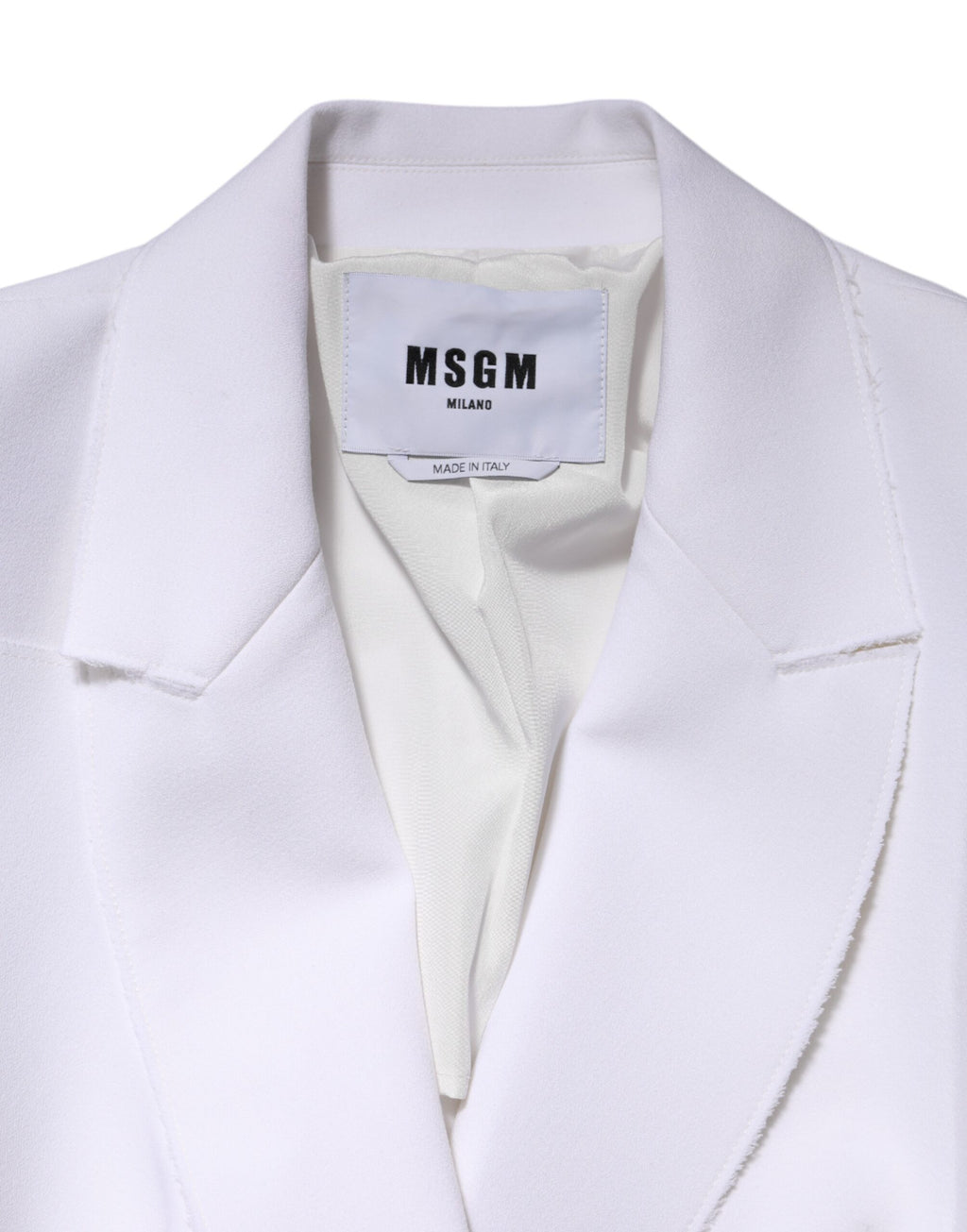 Veste portefeuille à volants et manches longues en polyester blanc MSGM