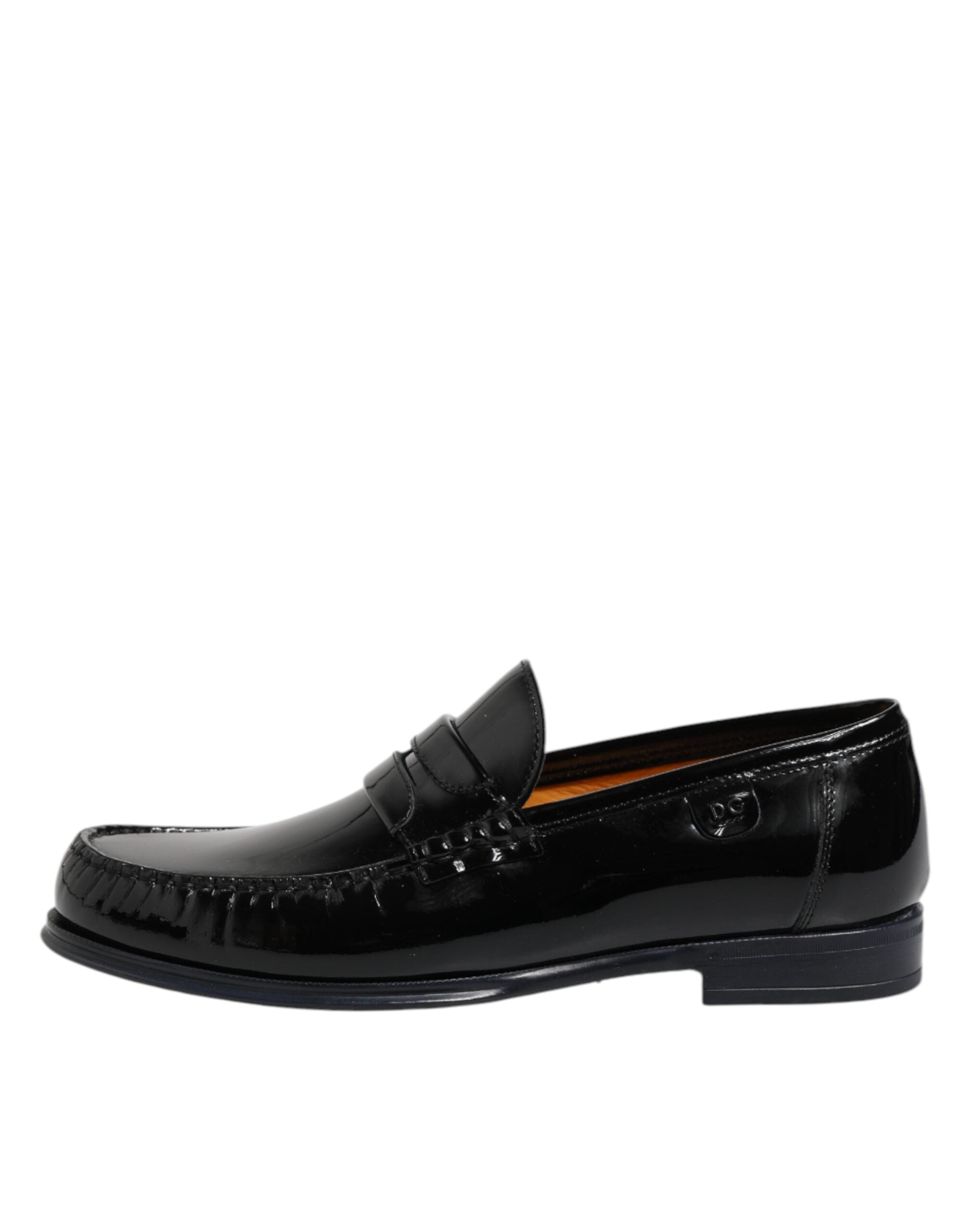 Mocassins à enfiler en cuir noir Dolce &amp; Gabbana