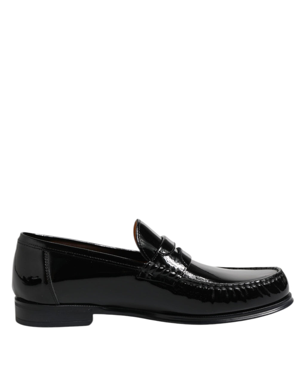 Mocassins à enfiler en cuir noir Dolce &amp; Gabbana