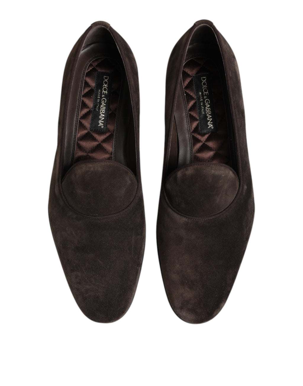 Mocassins à enfiler en cuir velours marron Dolce &amp; Gabbana