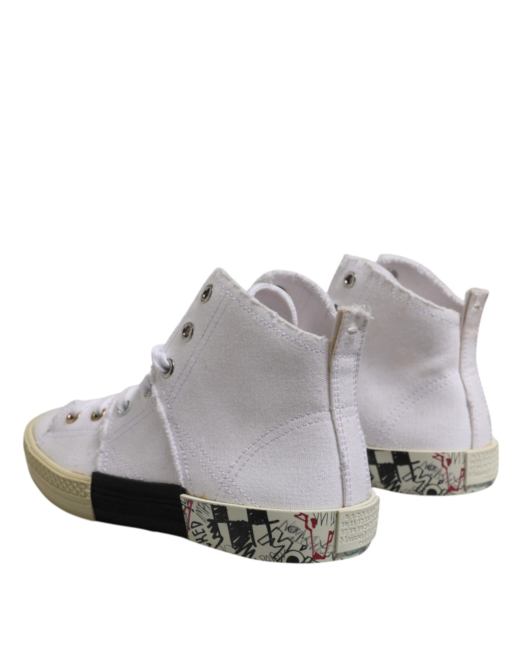 Baskets mi-hautes blanches à lacets Maison Margiela pour femme