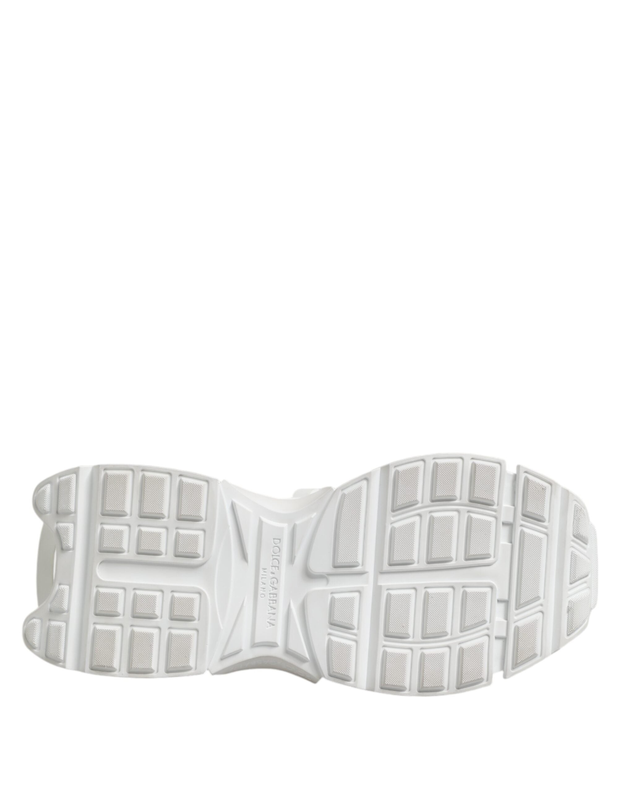 Dolce &amp; Gabbana Weiß Grau Low Top Space Sneakers Schuhe