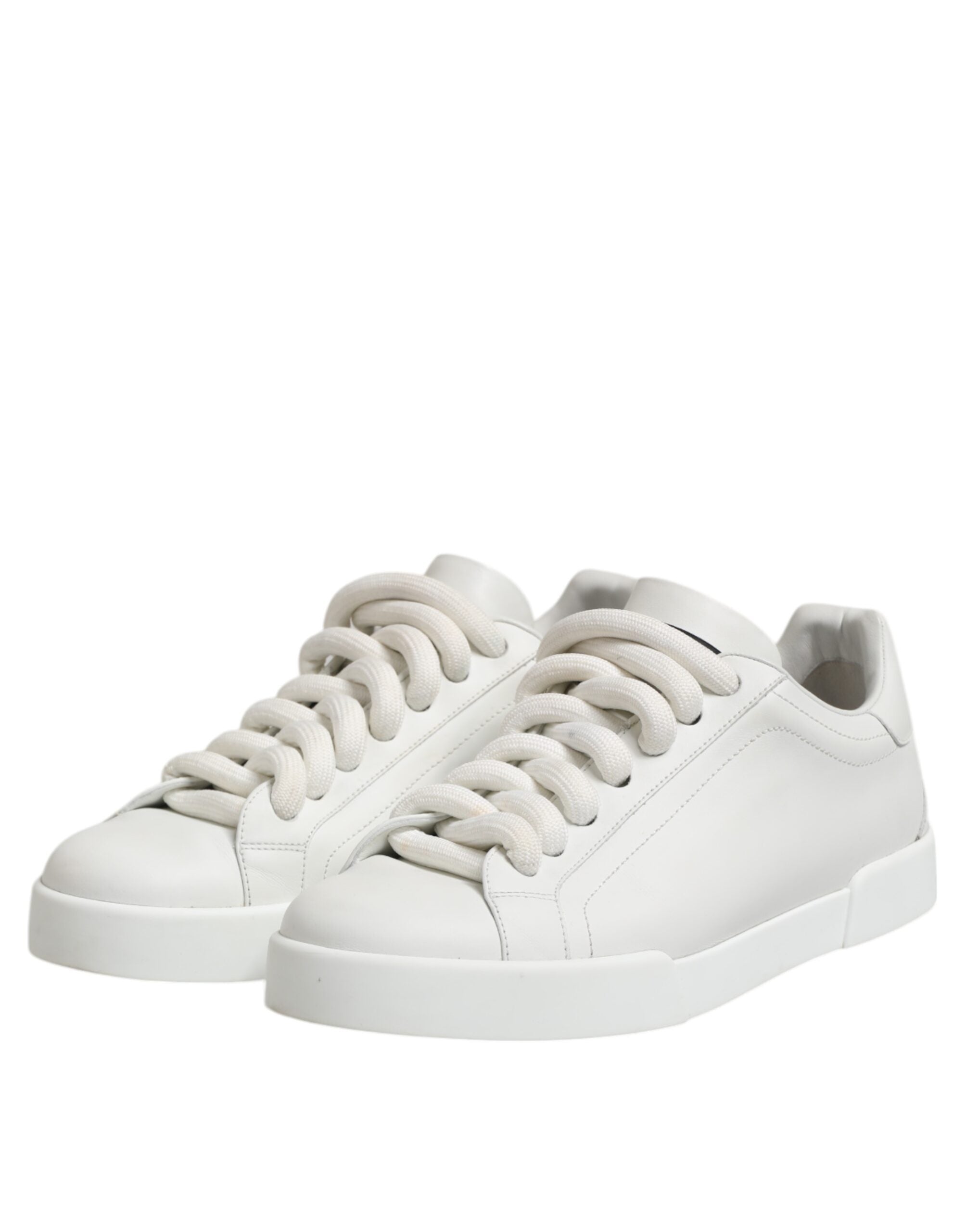 Baskets basses à lacets Dolce &amp; Gabbana pour homme avec logo blanc