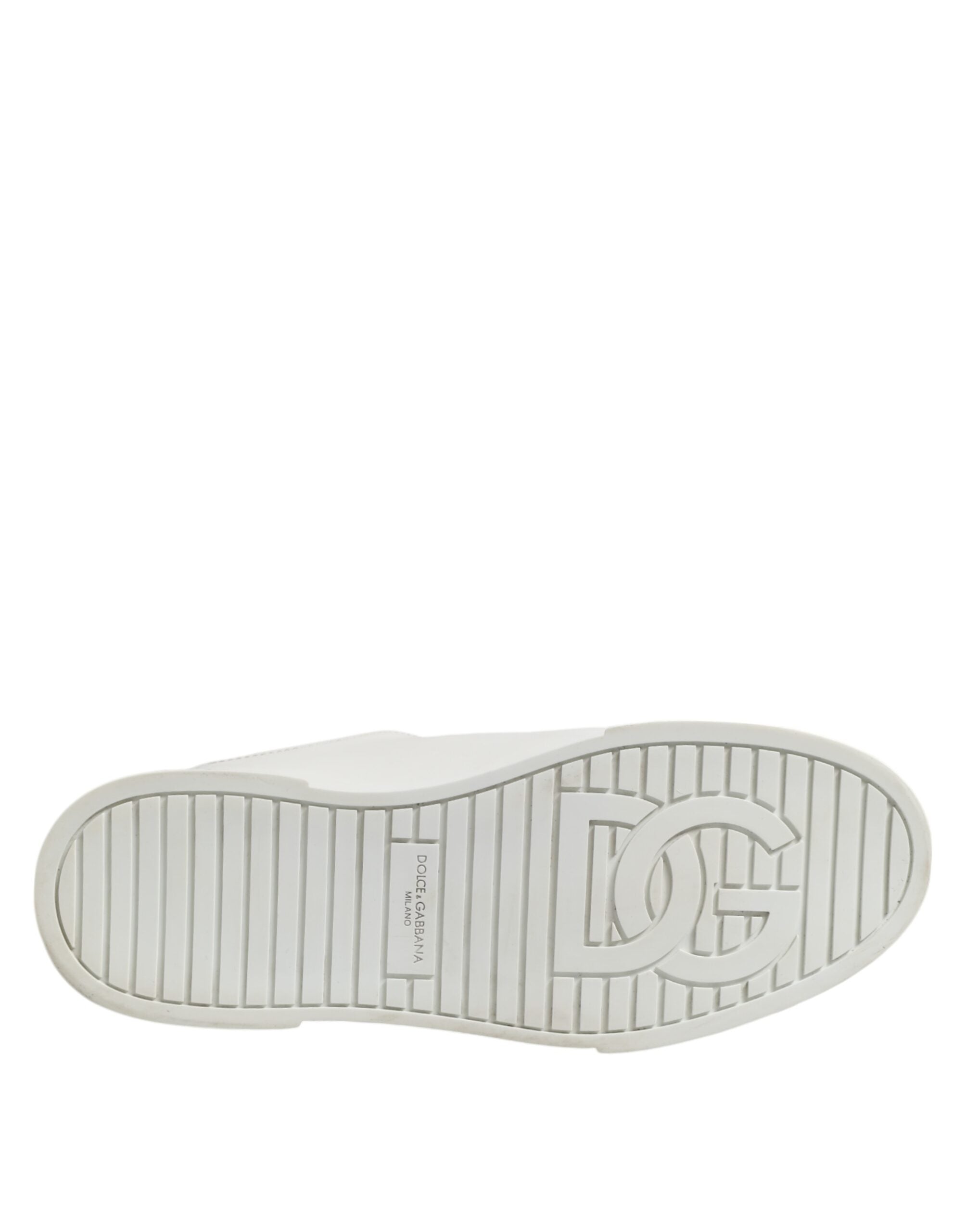 Baskets basses à lacets Dolce &amp; Gabbana pour homme avec logo blanc
