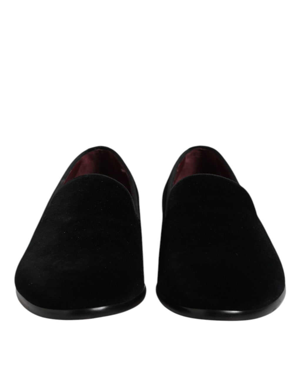 Mocassins à enfiler en velours noir Dolce &amp; Gabbana Chaussures habillées