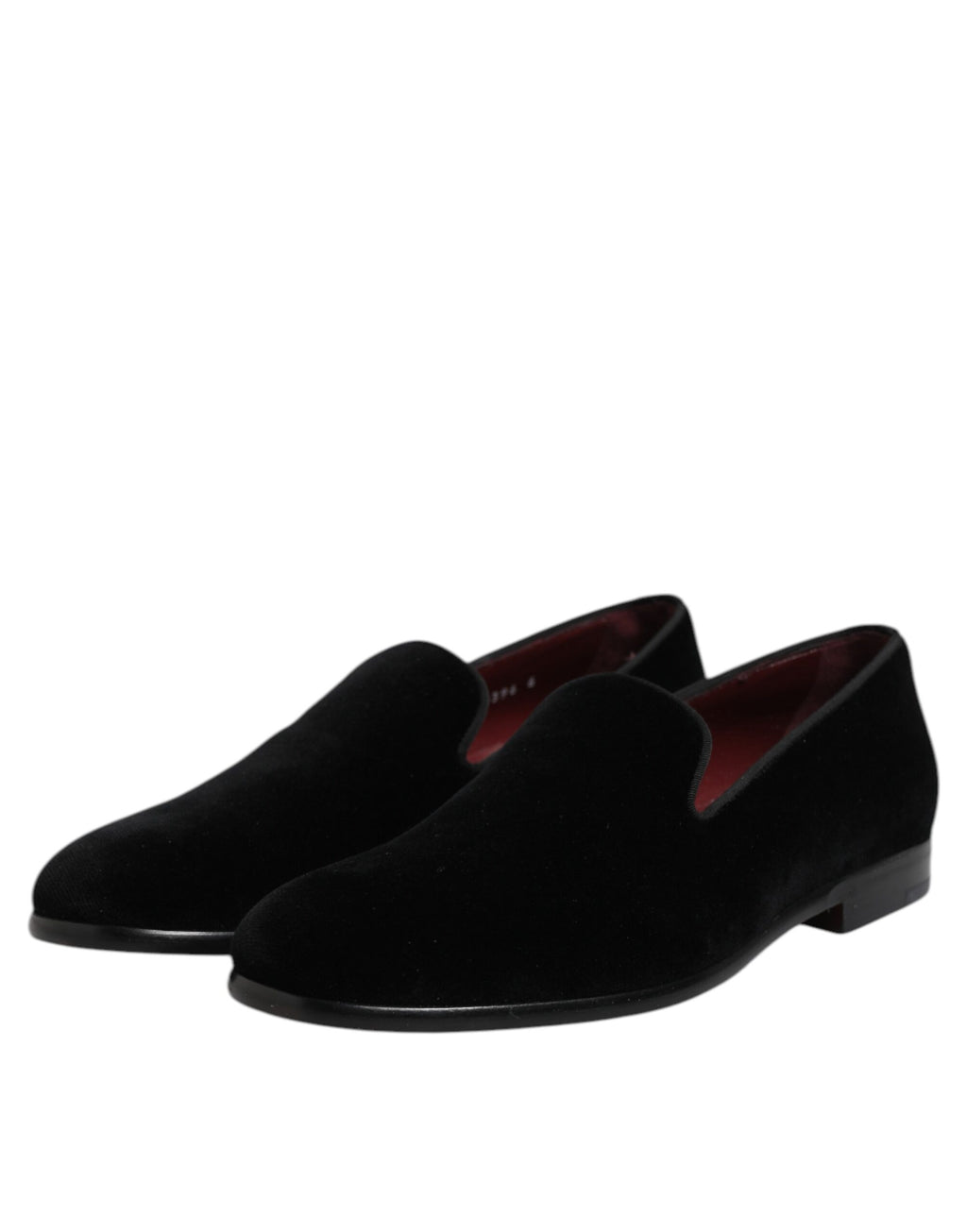 Mocassins à enfiler en velours noir Dolce &amp; Gabbana Chaussures habillées