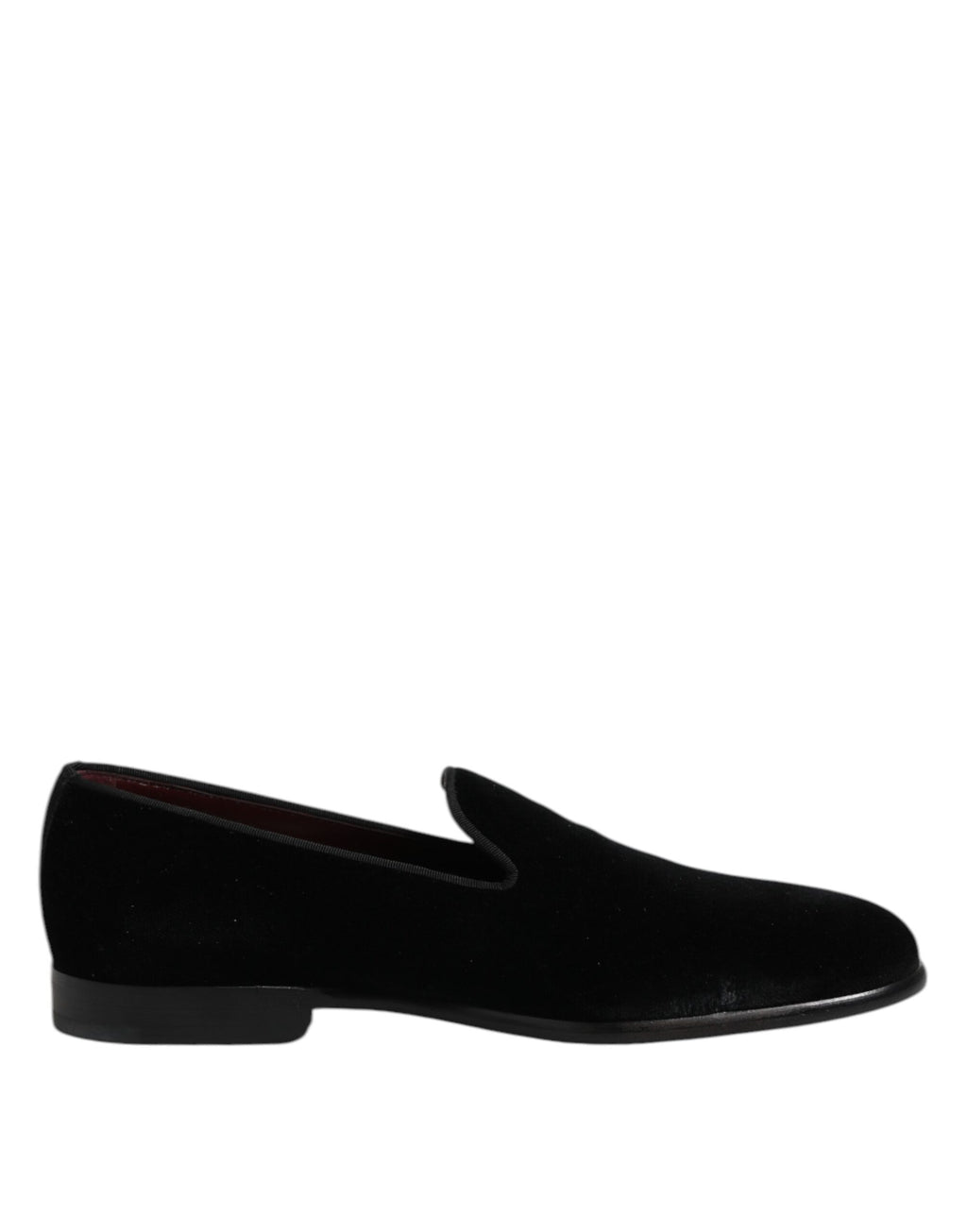Mocassins à enfiler en velours noir Dolce &amp; Gabbana Chaussures habillées