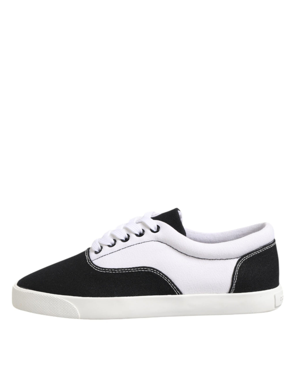 Baskets à lacets en toile de coton noire Dolce &amp; Gabbana pour homme