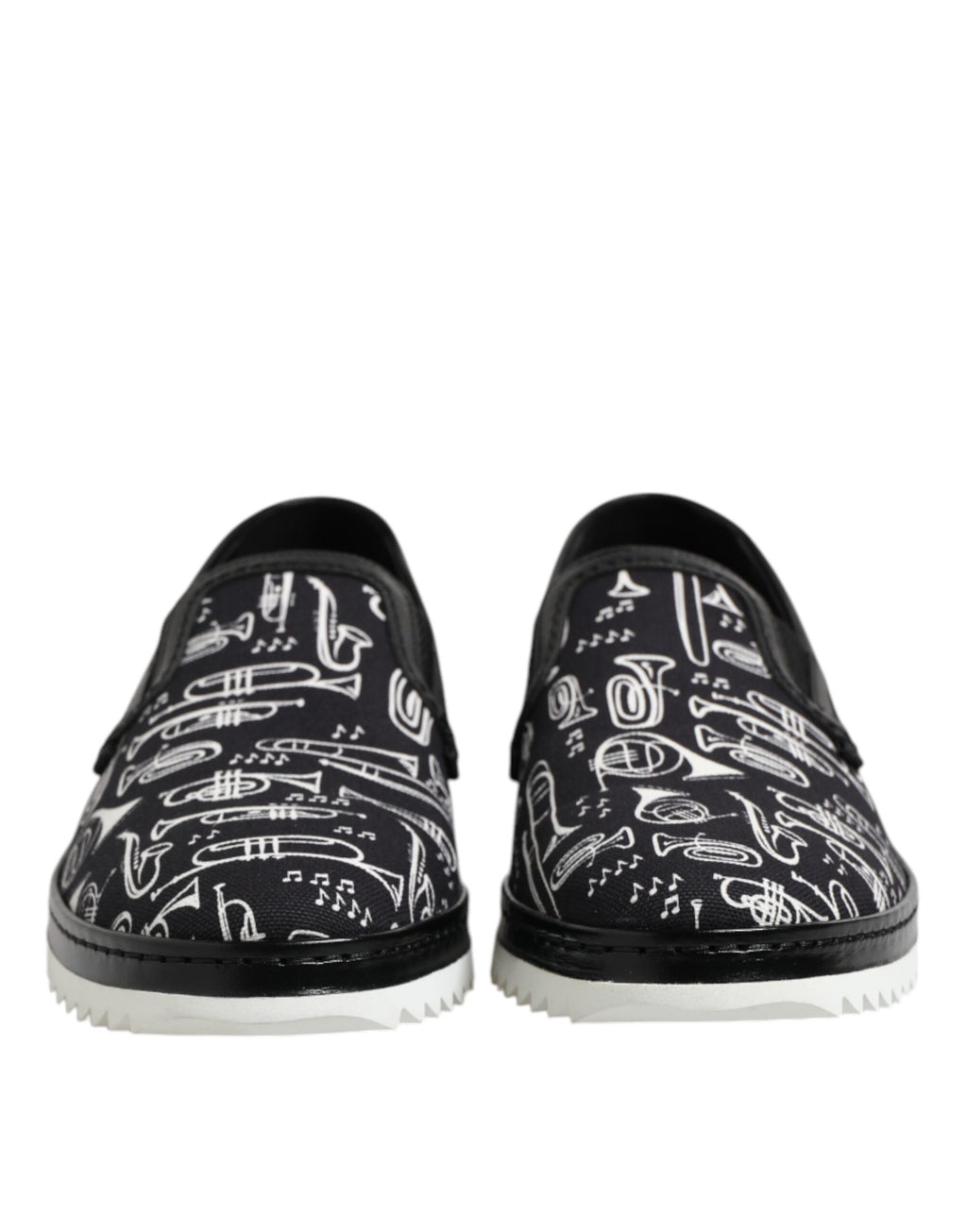 Mocassins imprimés noirs Dolce &amp; Gabbana pour homme