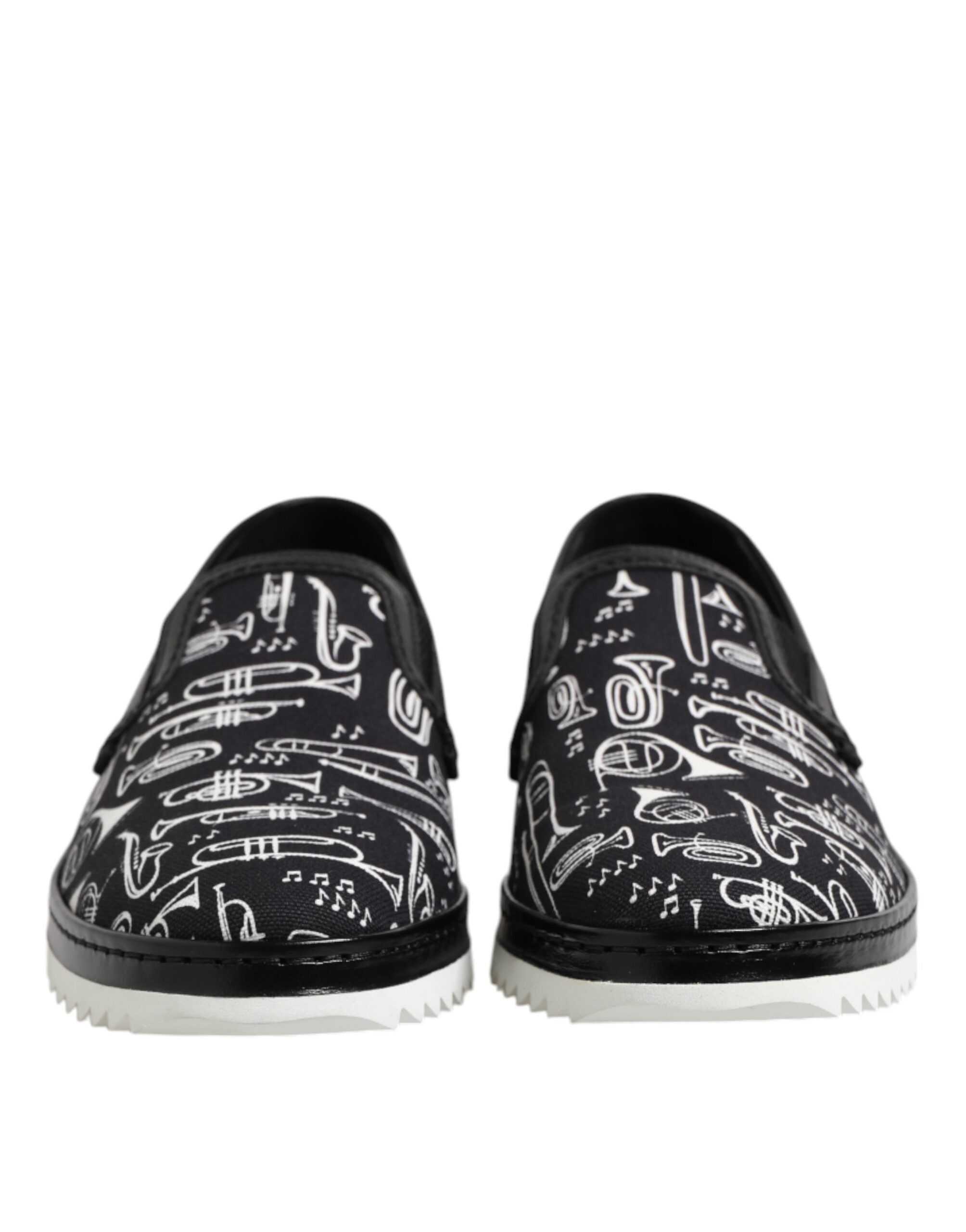 Mocassins imprimés noirs Dolce &amp; Gabbana pour homme