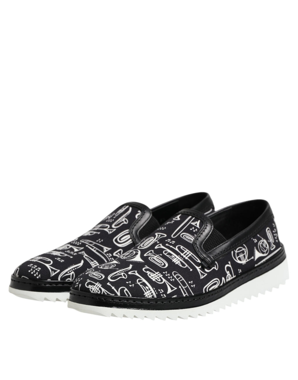 Mocassins imprimés noirs Dolce &amp; Gabbana pour homme