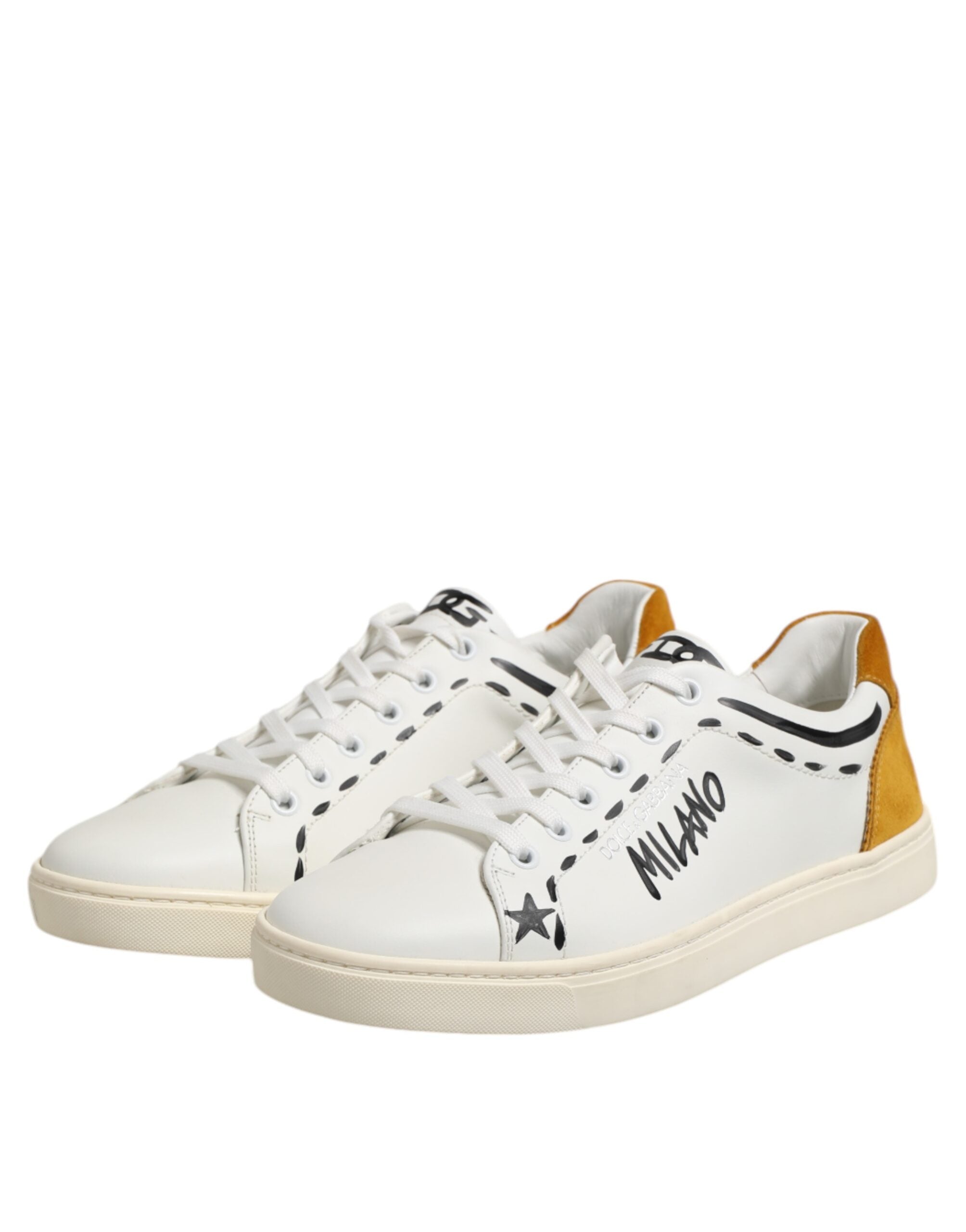 Baskets basses Dolce &amp; Gabbana en cuir blanc Milano
