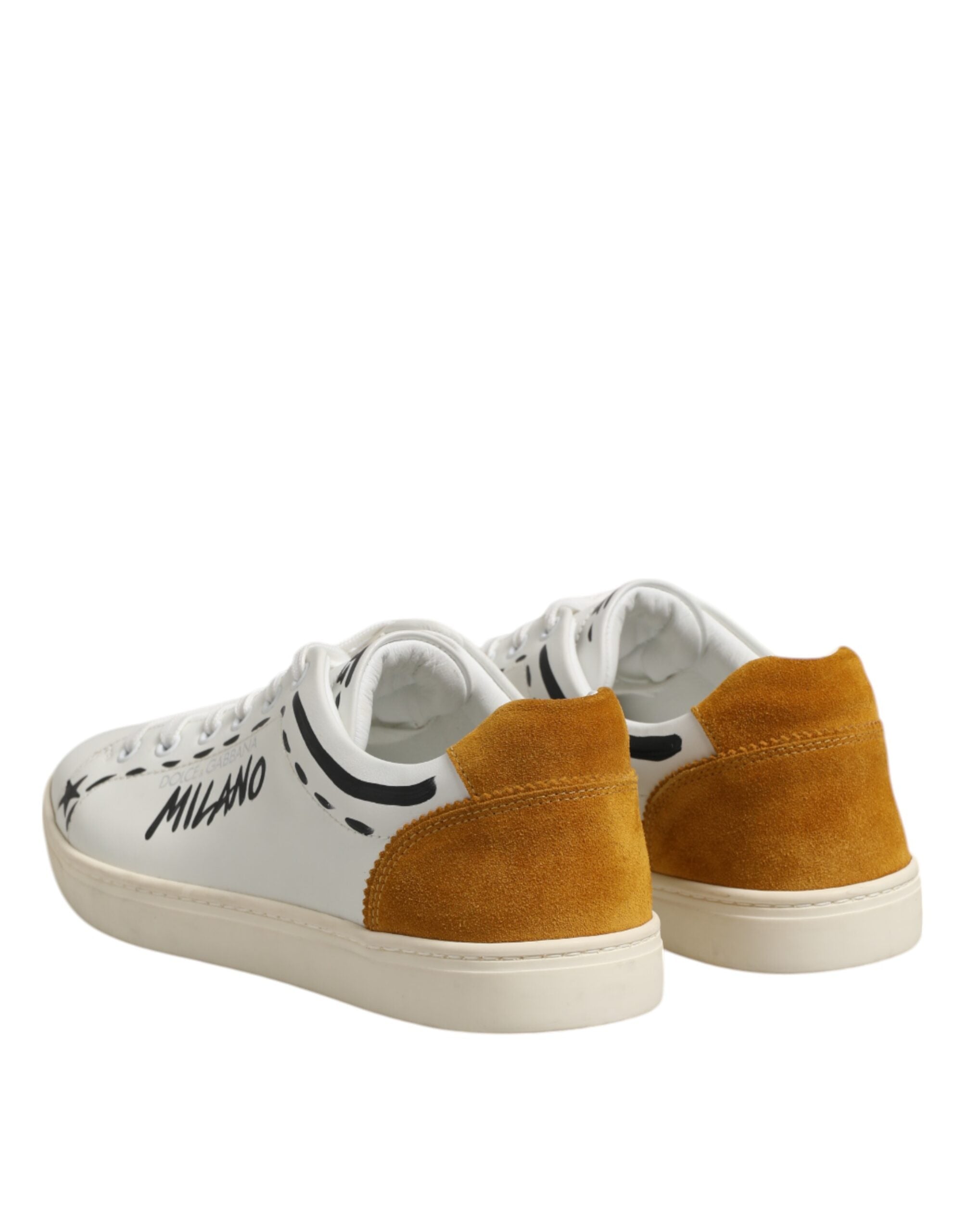 Baskets basses Dolce &amp; Gabbana en cuir blanc Milano