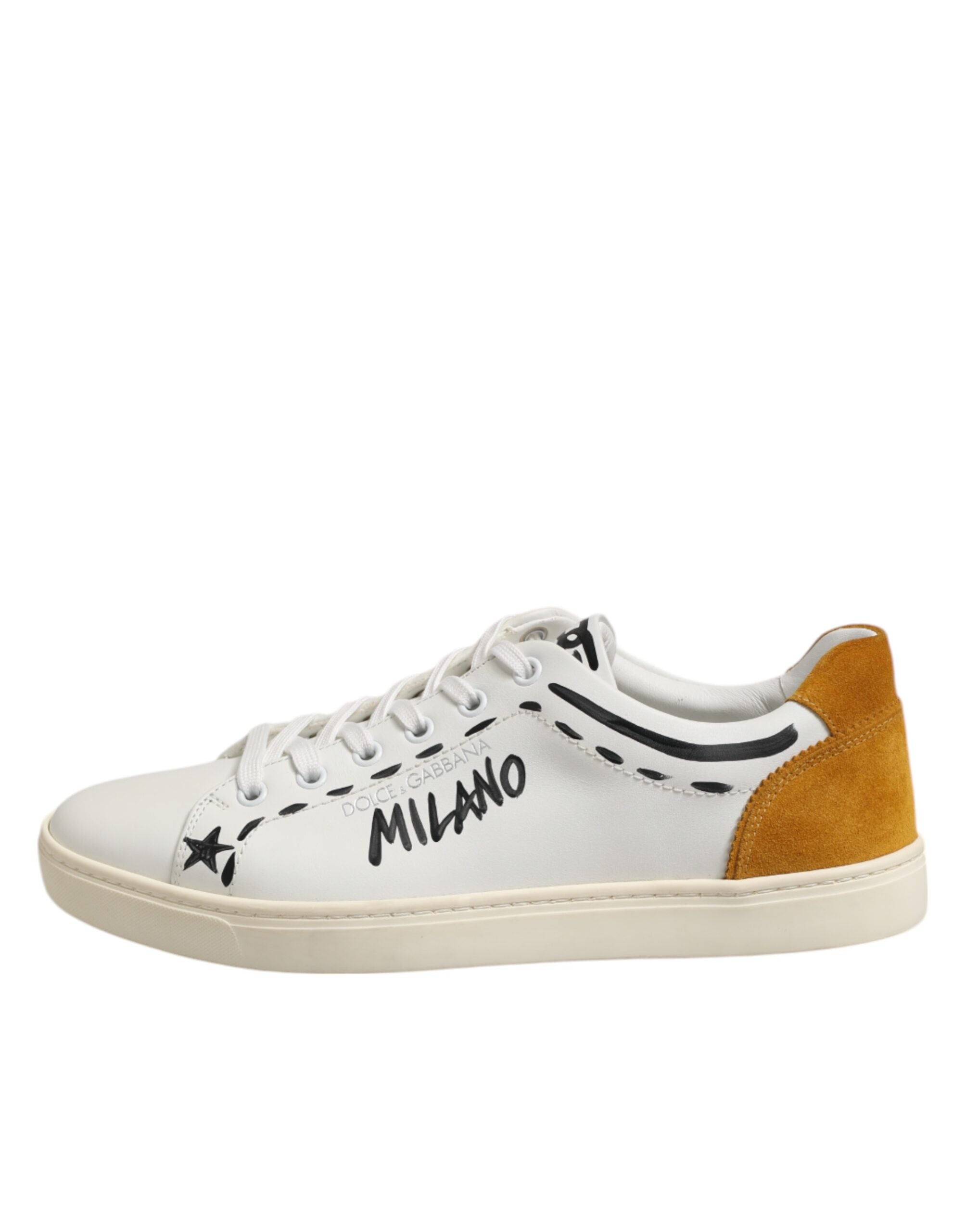 Baskets basses Dolce &amp; Gabbana en cuir blanc Milano