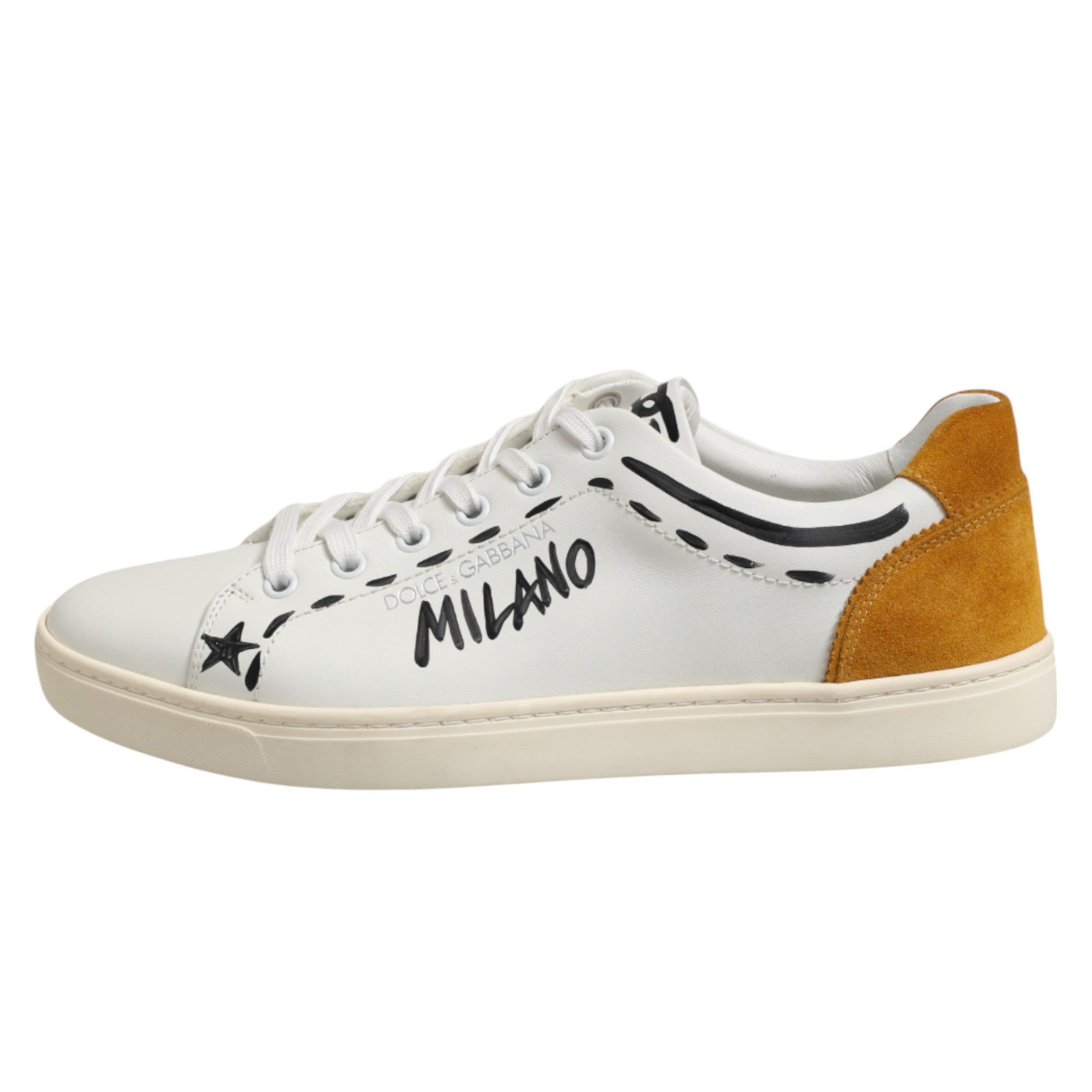 Baskets basses Dolce &amp; Gabbana en cuir blanc Milano