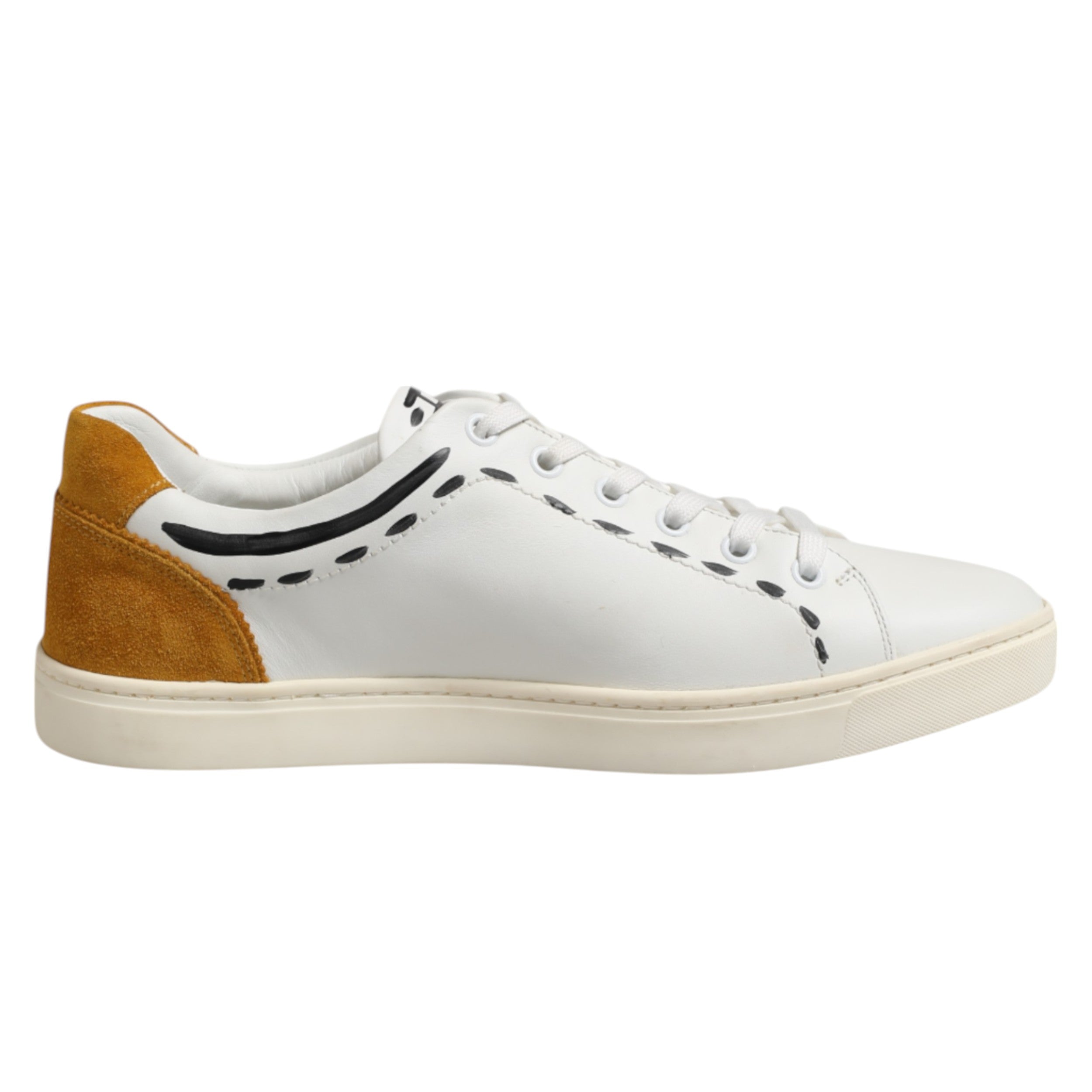 Baskets basses Dolce &amp; Gabbana en cuir blanc Milano