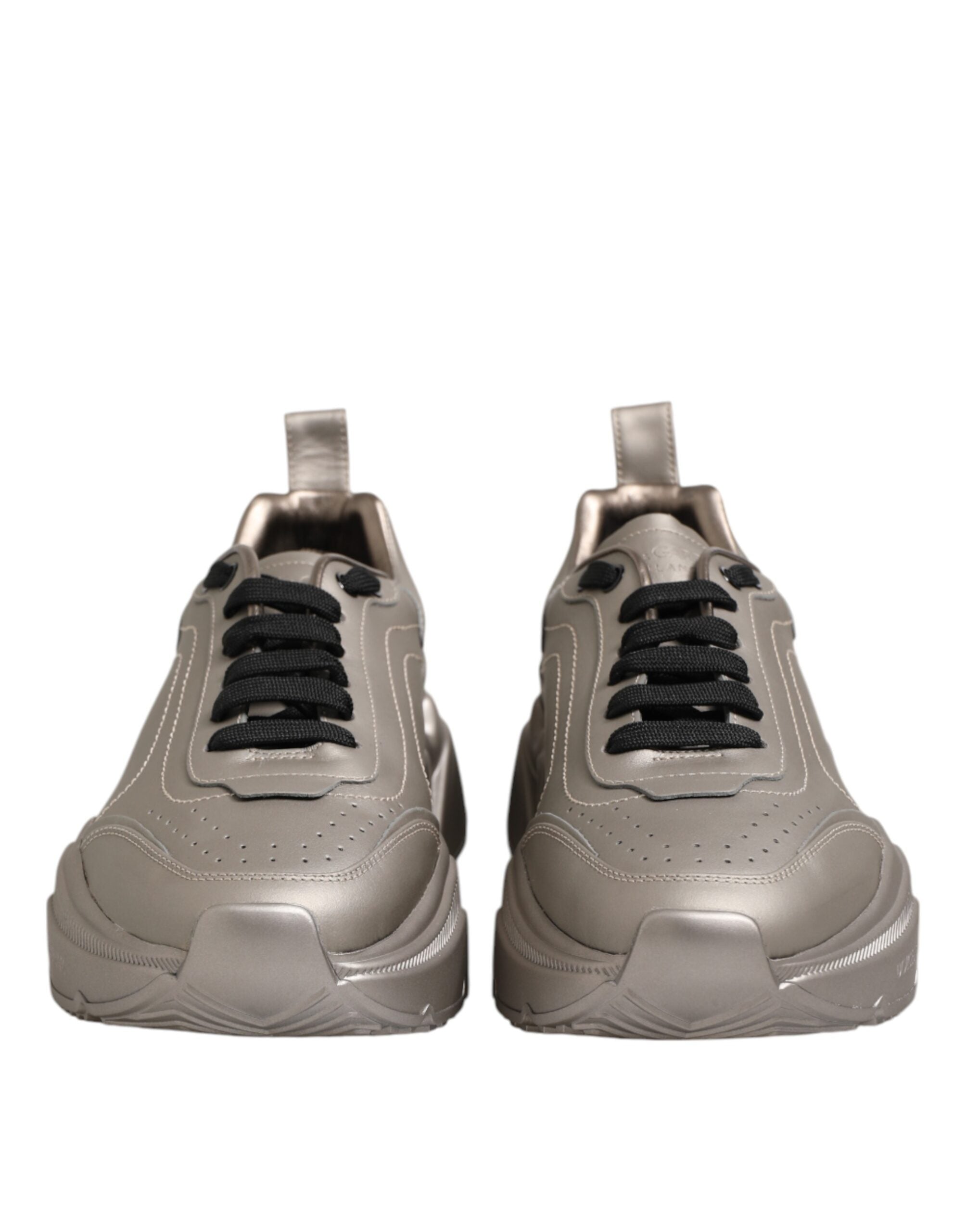 Baskets en cuir argentées Dolce &amp; Gabbana DAYMASTER pour homme